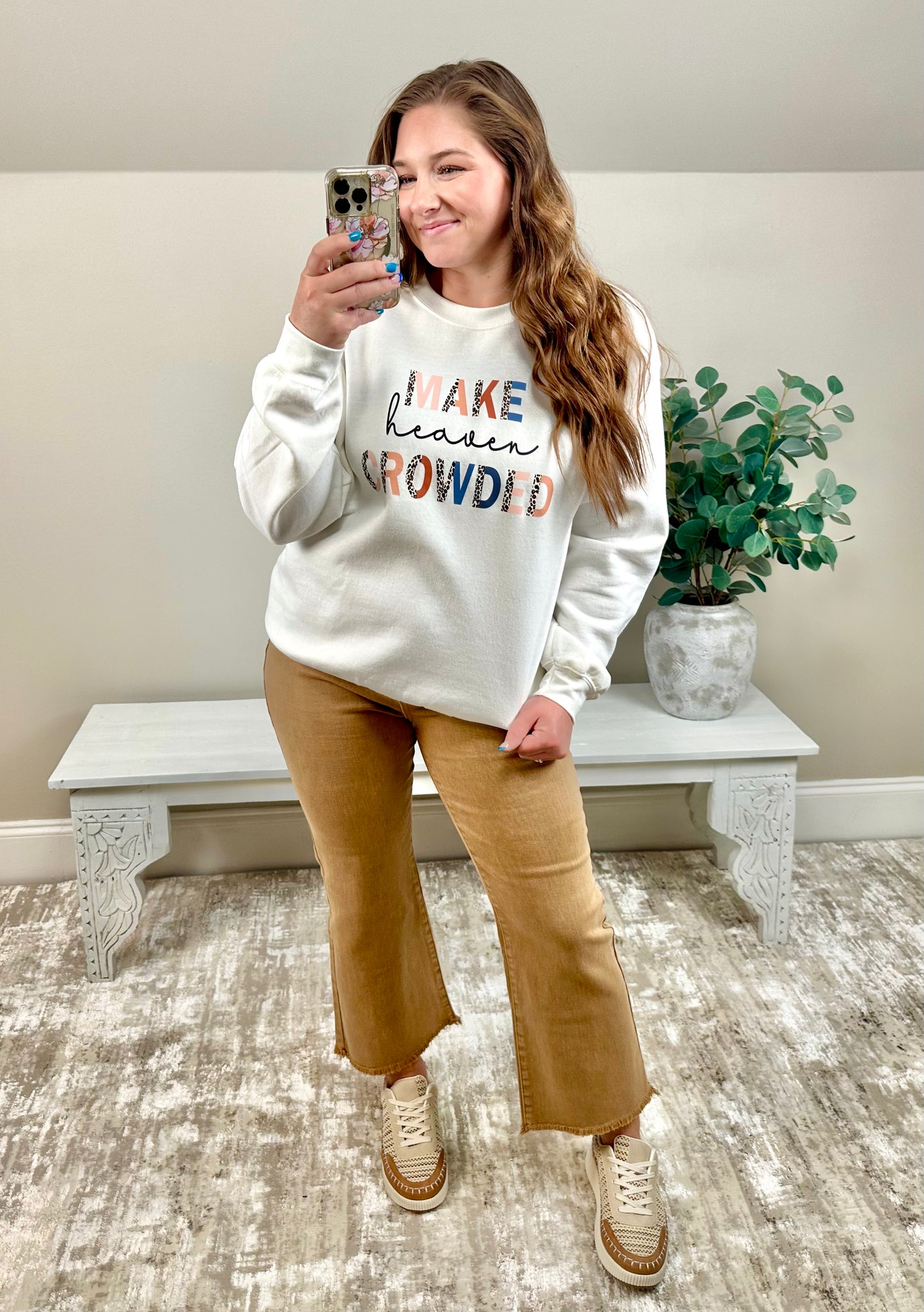 Hi Rise Crop Flare | Brush - The Sassy Rack