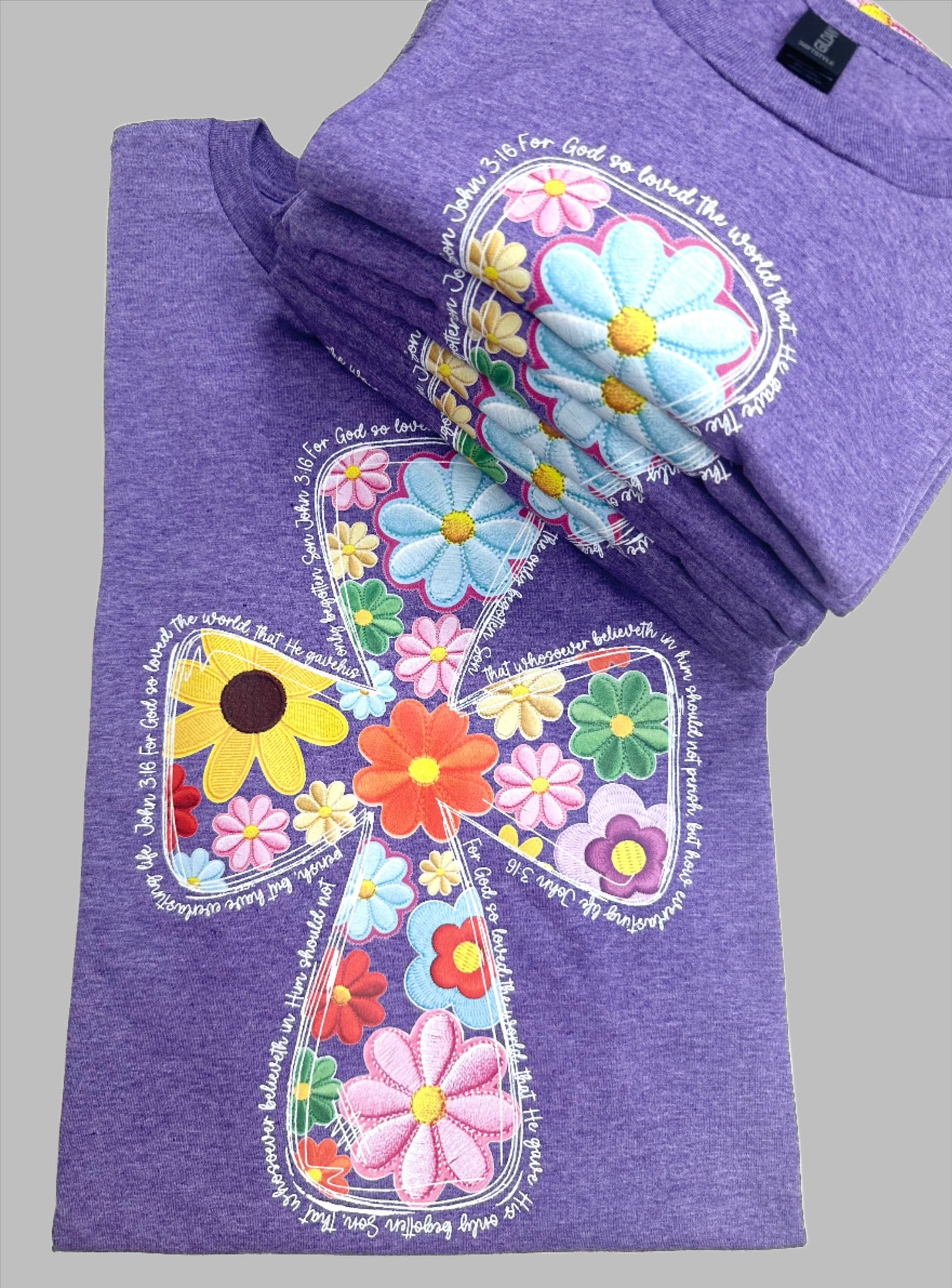 John 3:16 Wildflowers Tee | Purple - The Sassy Rack