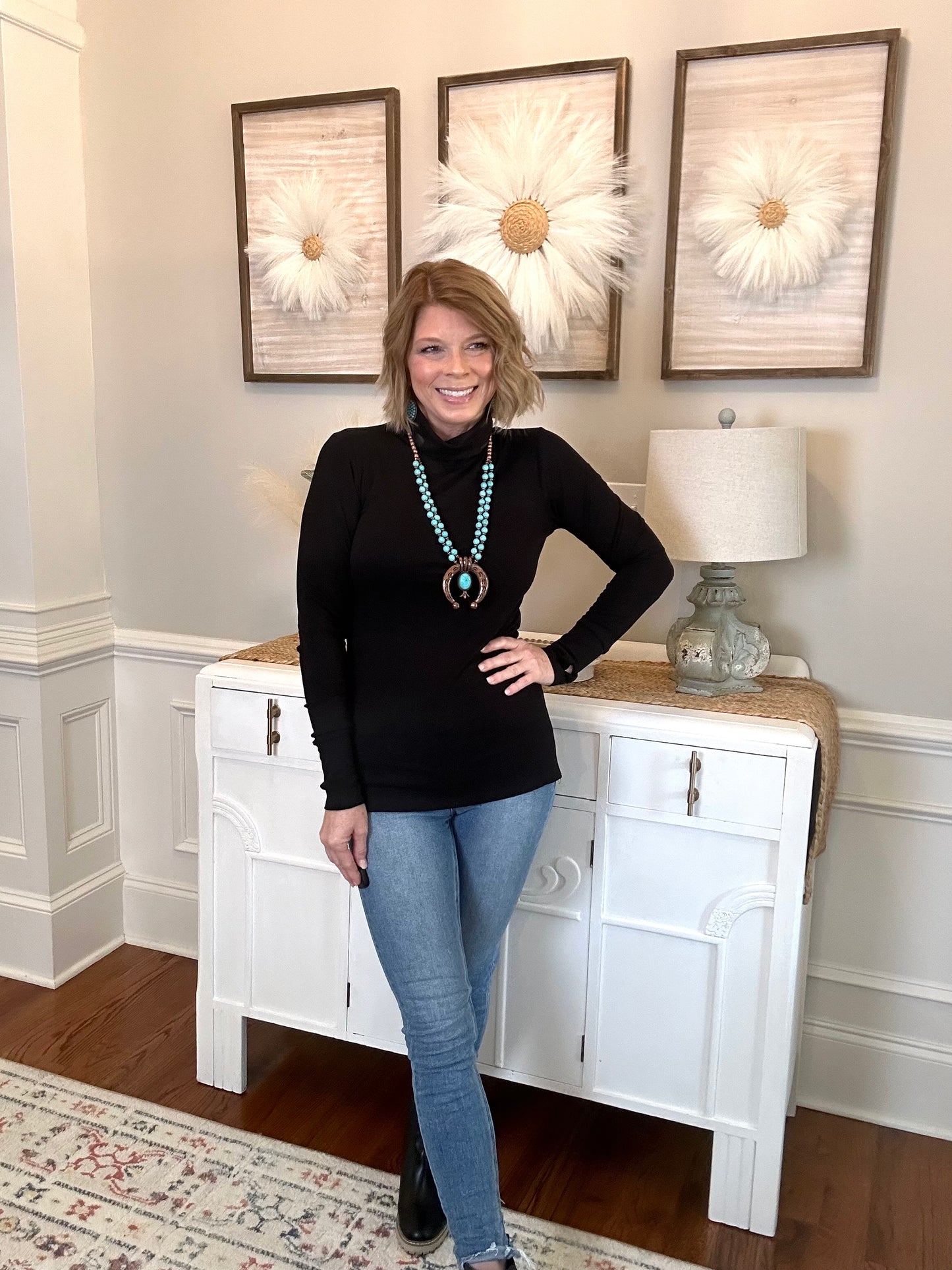 Georgina Fitted Turtleneck | Black - The Sassy Rack