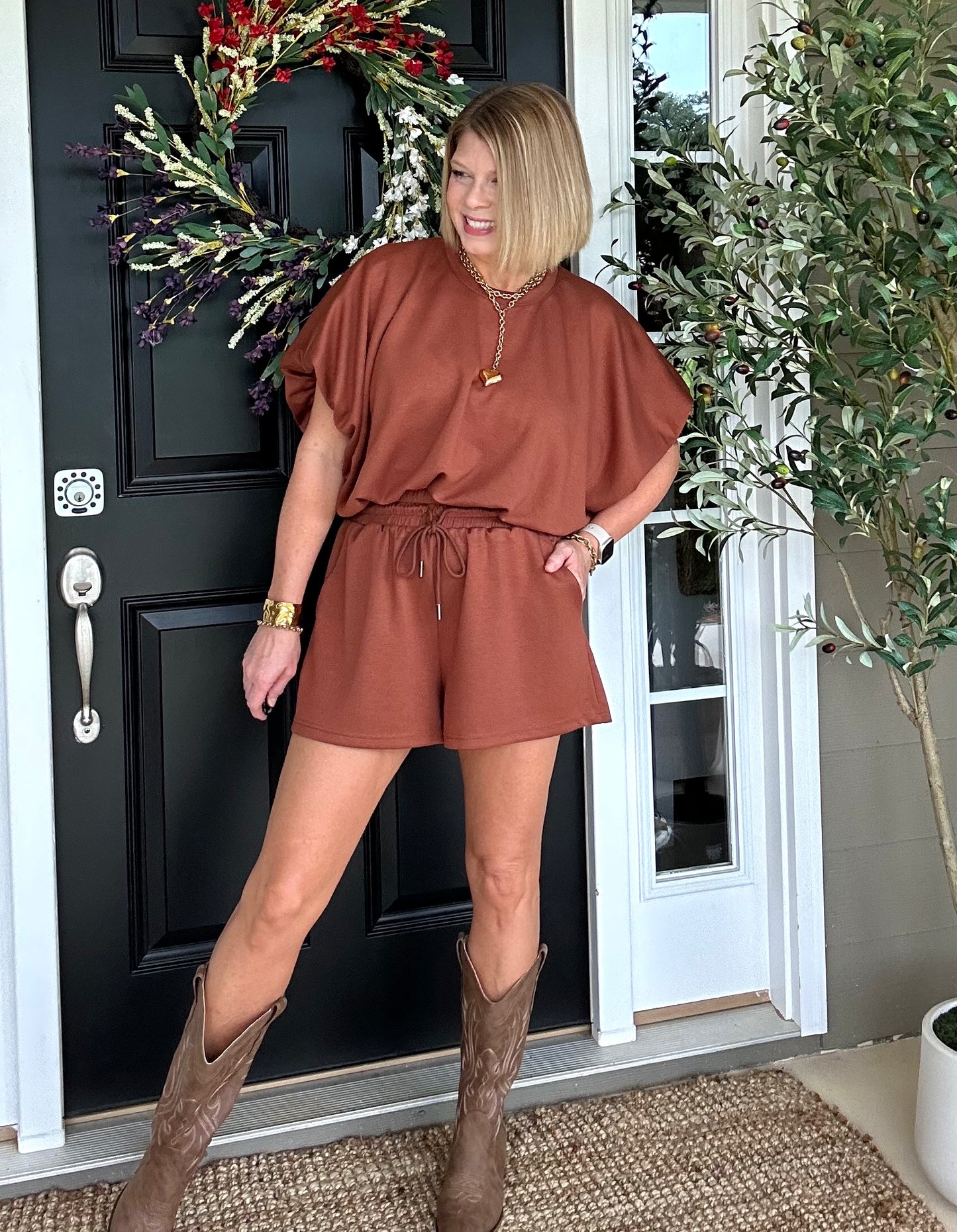 Knock Out 2 Piece Set | Caramel
