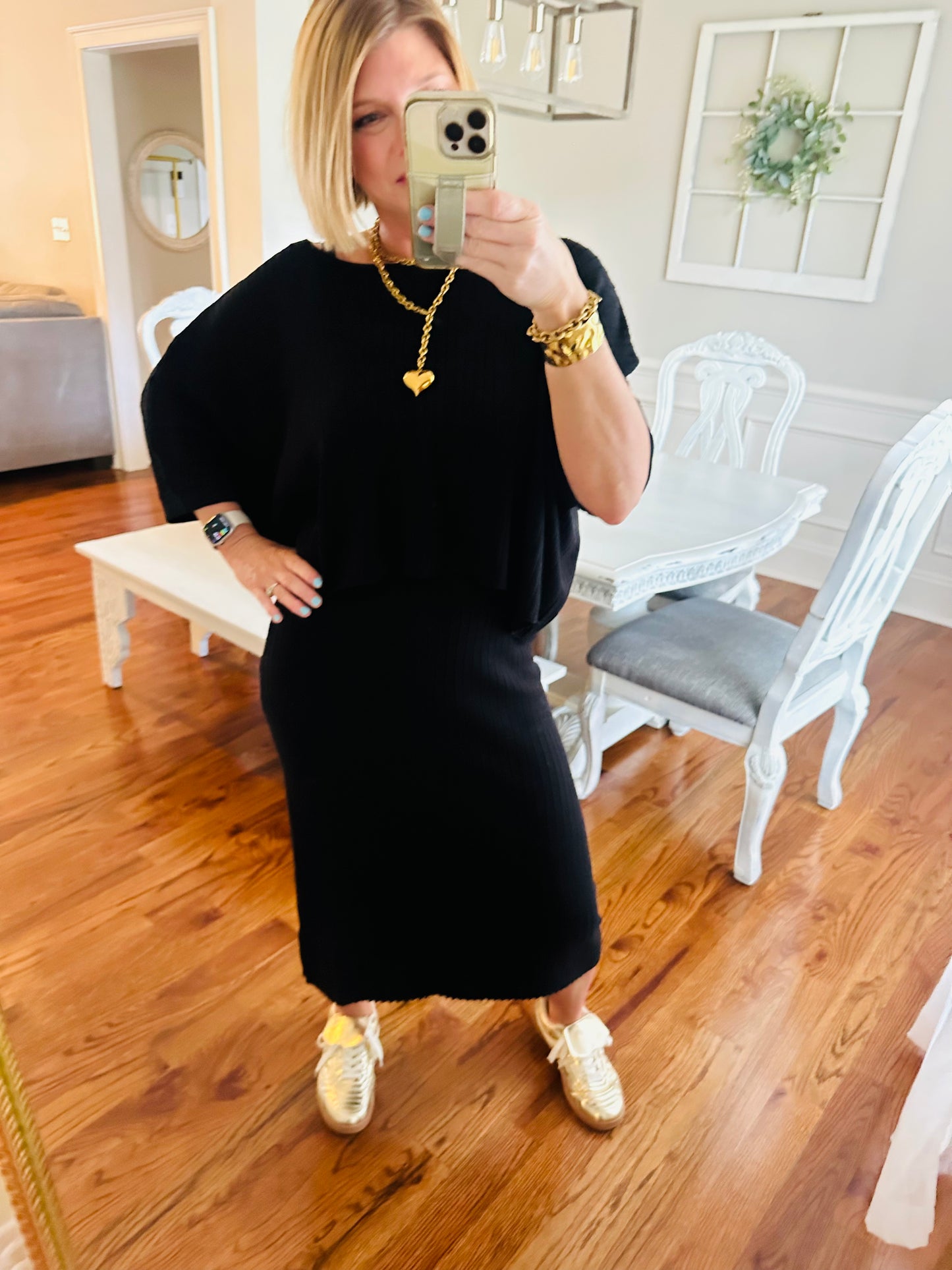 Dawn to Dusk Dress Set | Black