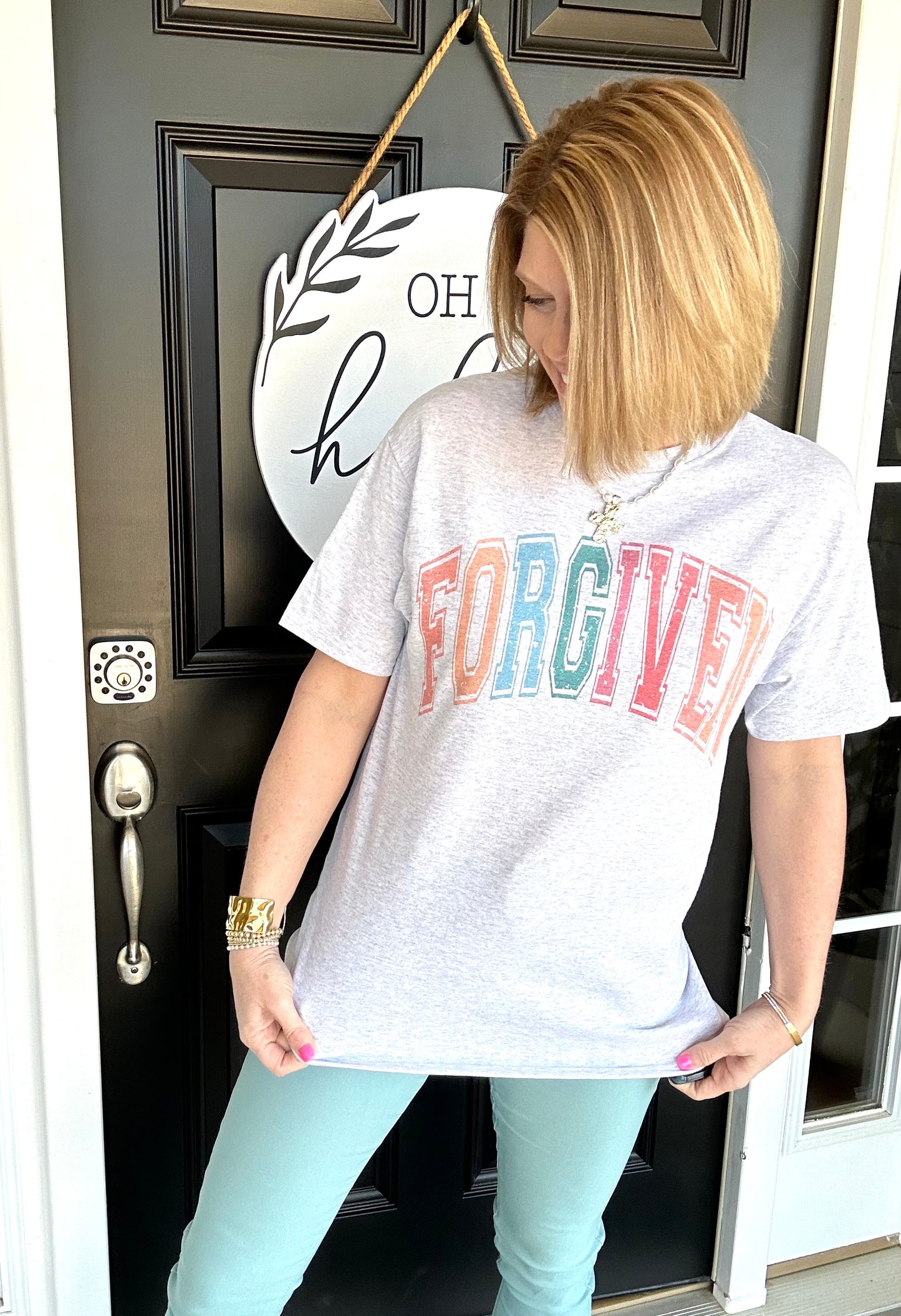 *LAST ONES* Forgiven Tee | Ash Gray