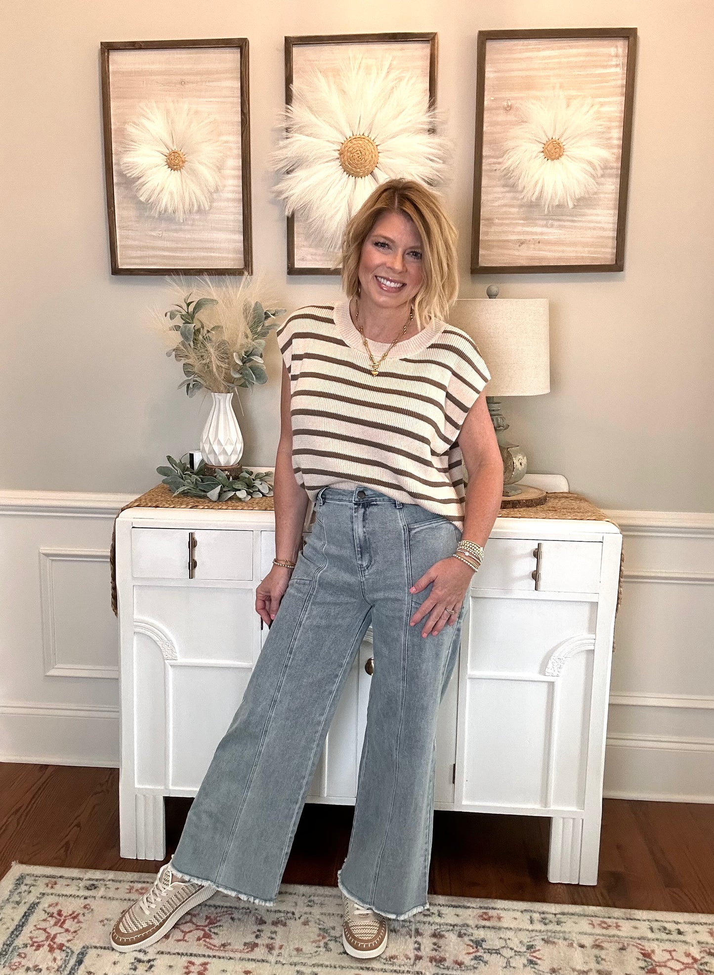 Step It Up Wide Leg Denim - The Sassy Rack