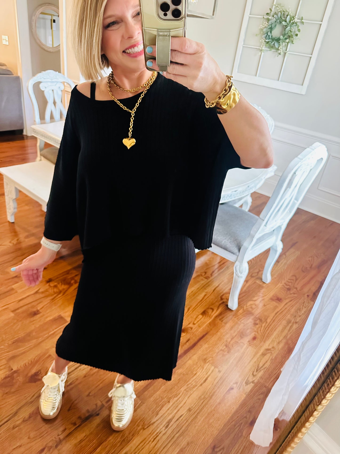 Dawn to Dusk Dress Set | Black