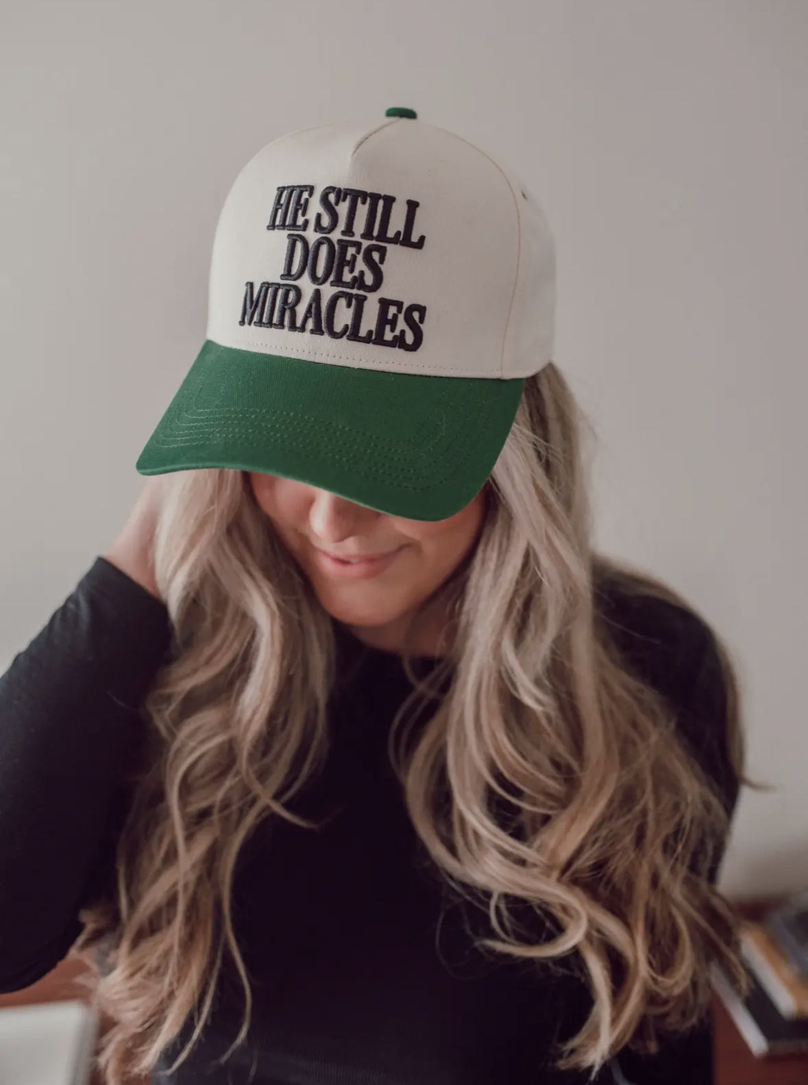 *LAST ONE* He Still Does Miracles Trucker Hat | Green