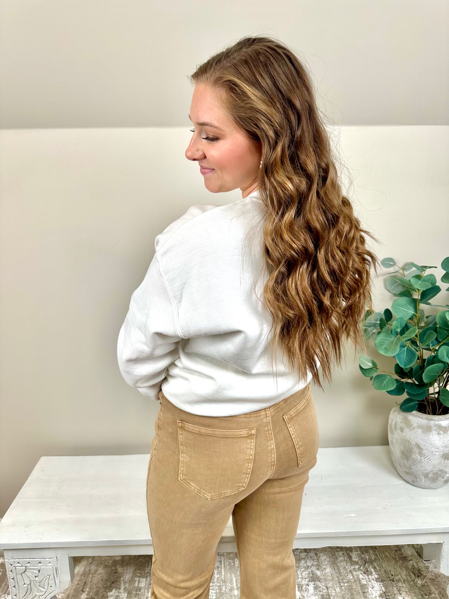 Hi Rise Crop Flare | Brush - The Sassy Rack