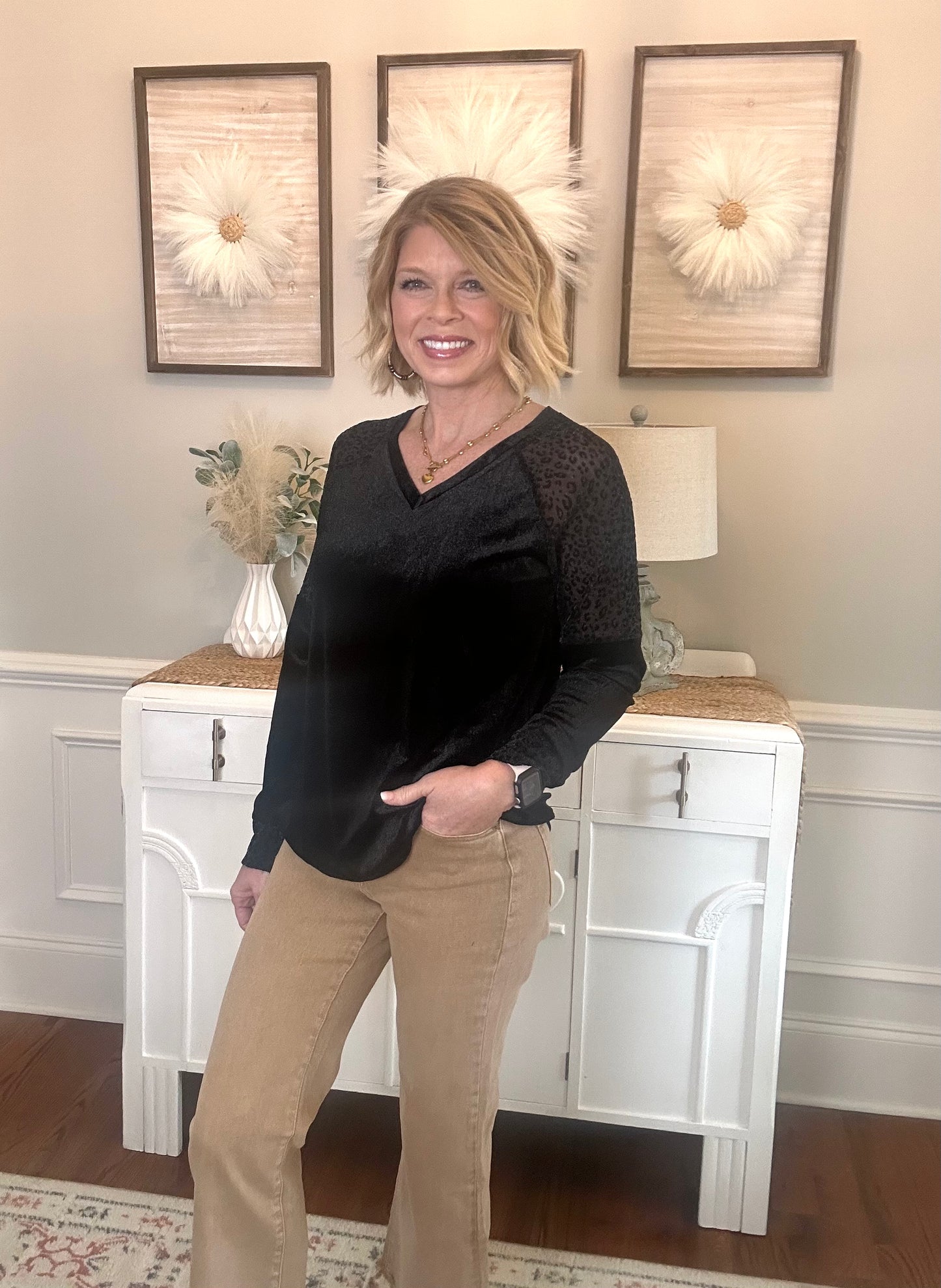 Silent Roar Velvet Top | Black - The Sassy Rack