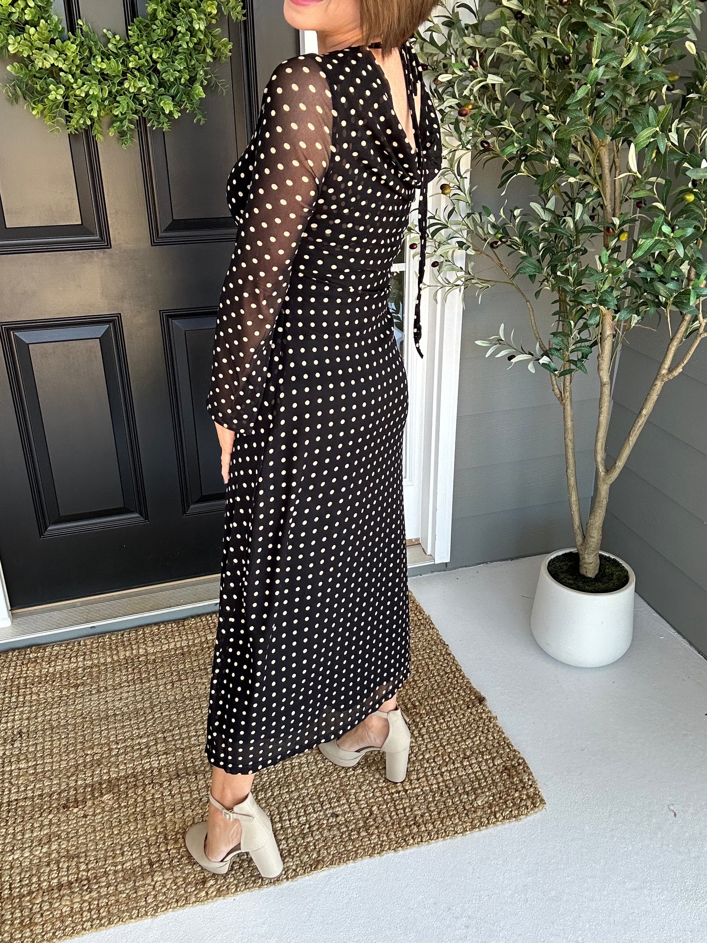 Bambi Dot Midi | Black