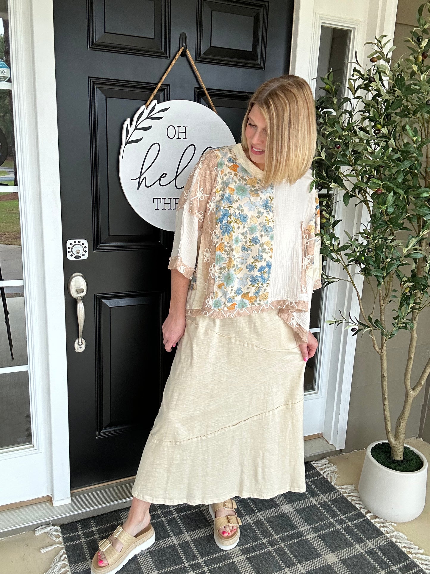 Terry Tank Athleisure Maxi | Beige