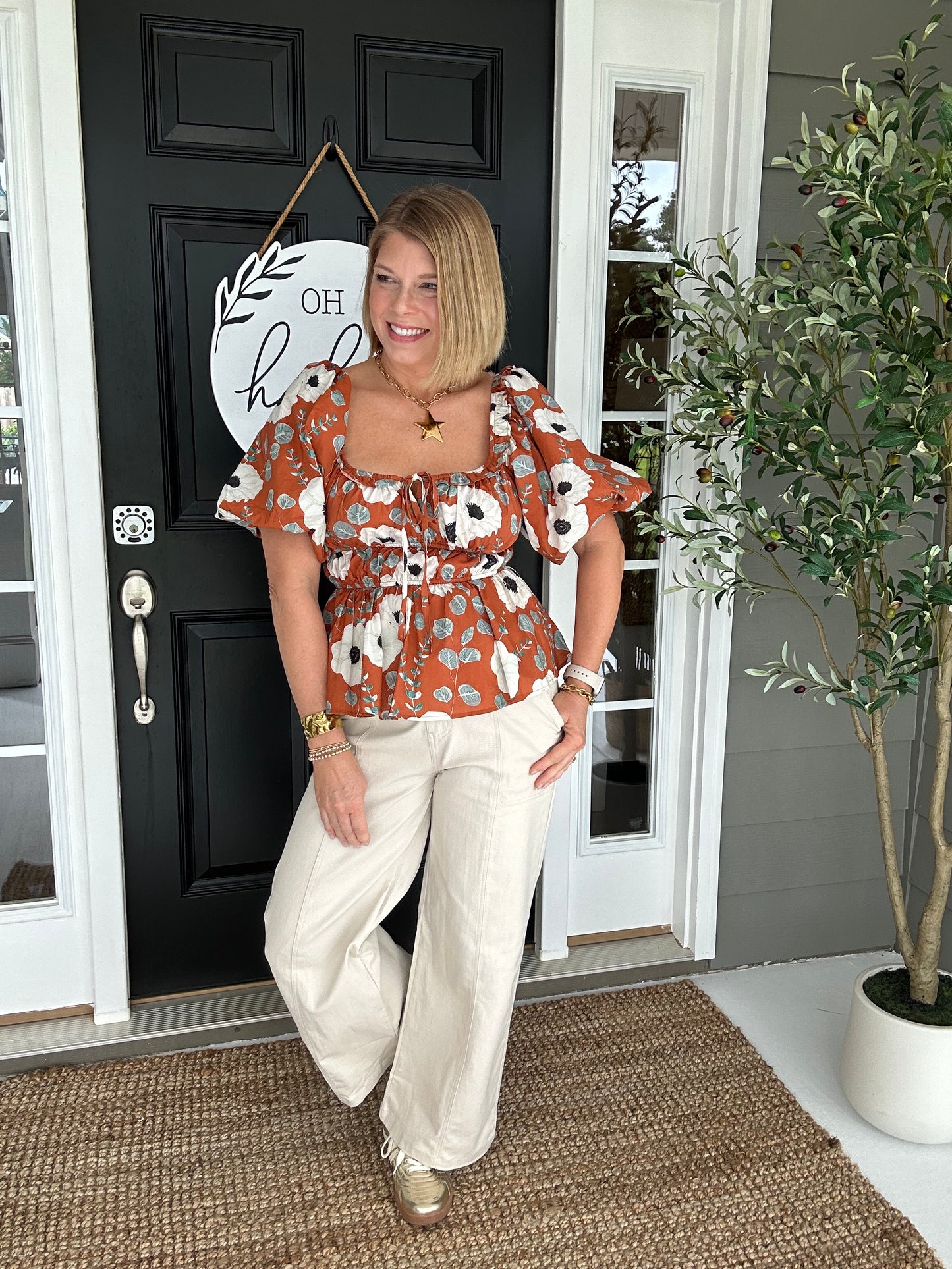 Falling For You Top | Terracotta
