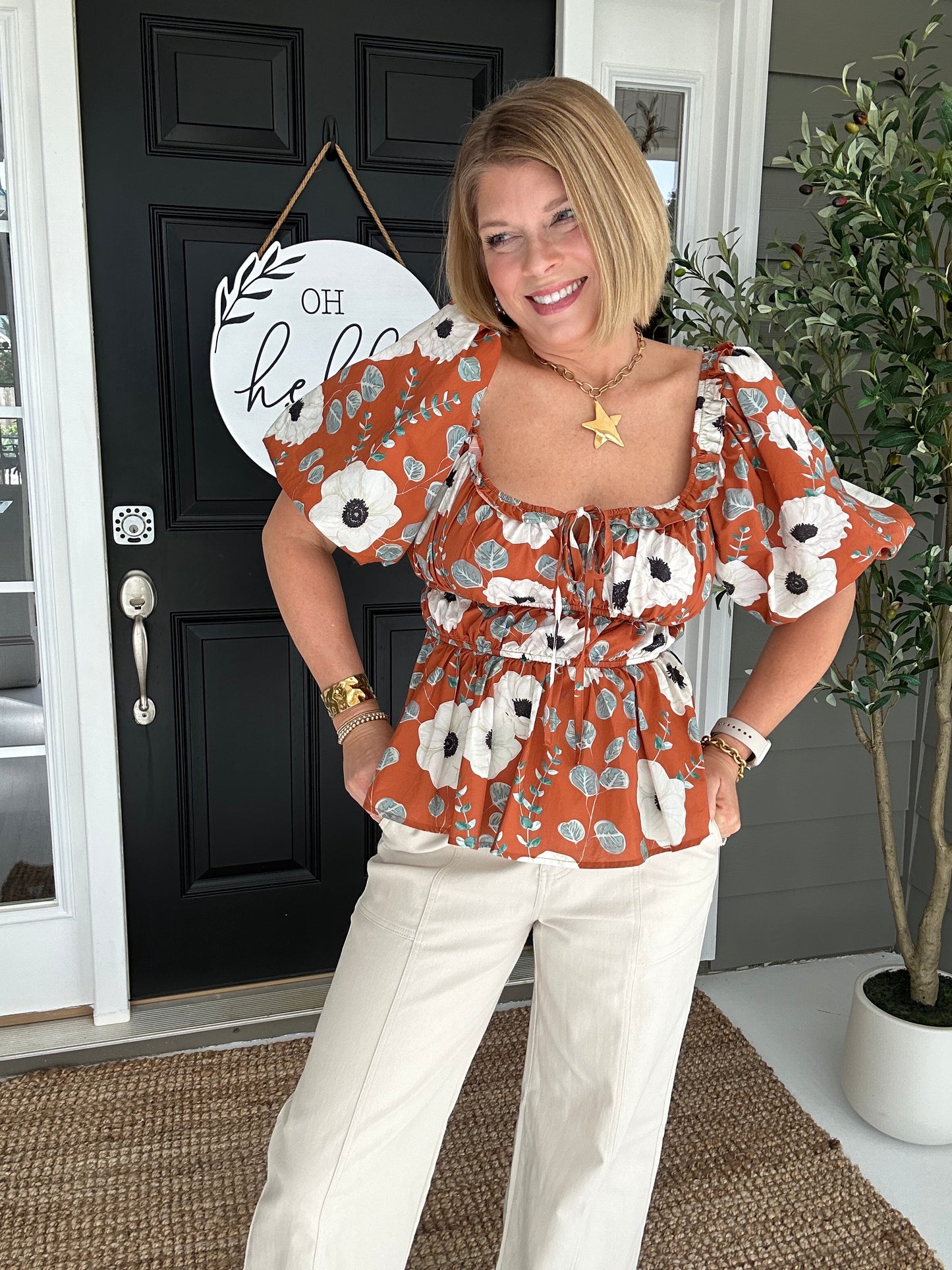 Falling For You Top | Terracotta