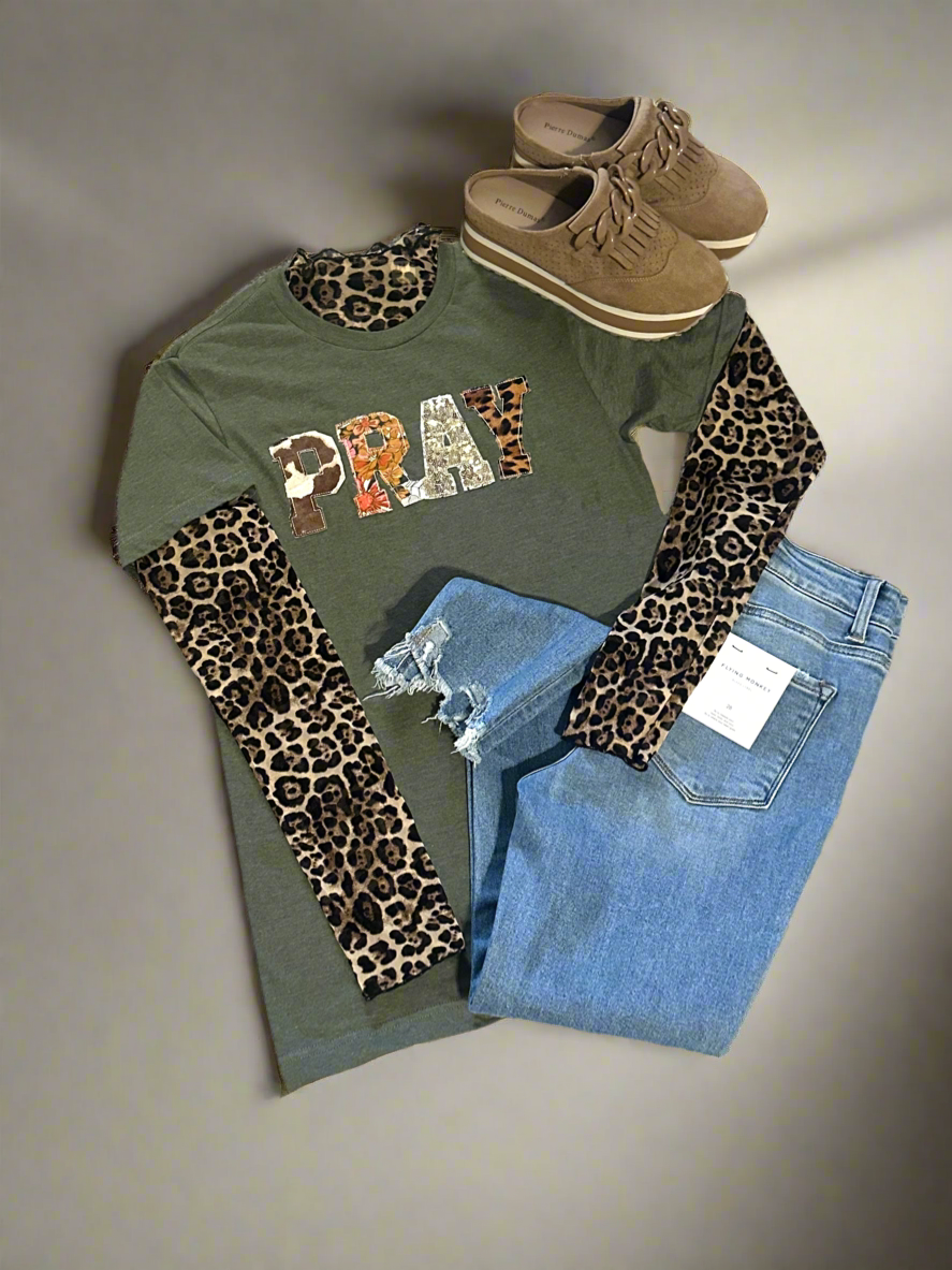 Pray Tee | Olive - The Sassy Rack