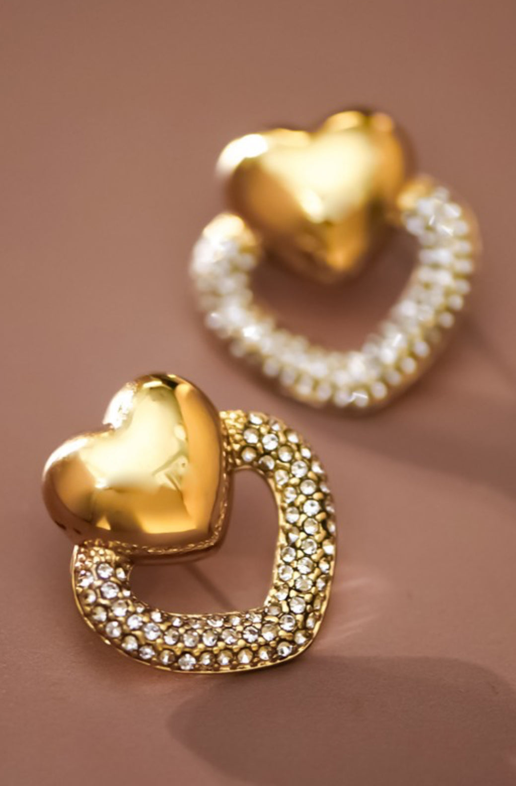*LAST ONE* Double Heart Studs | Water Resistant