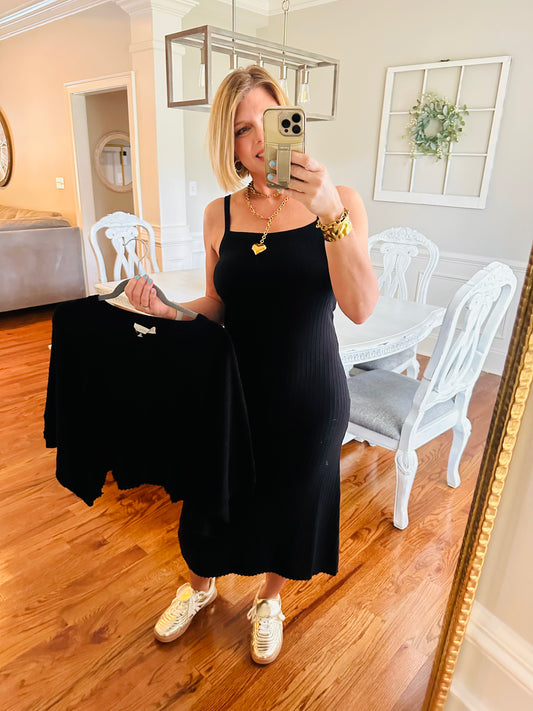 Dawn to Dusk Dress Set | Black