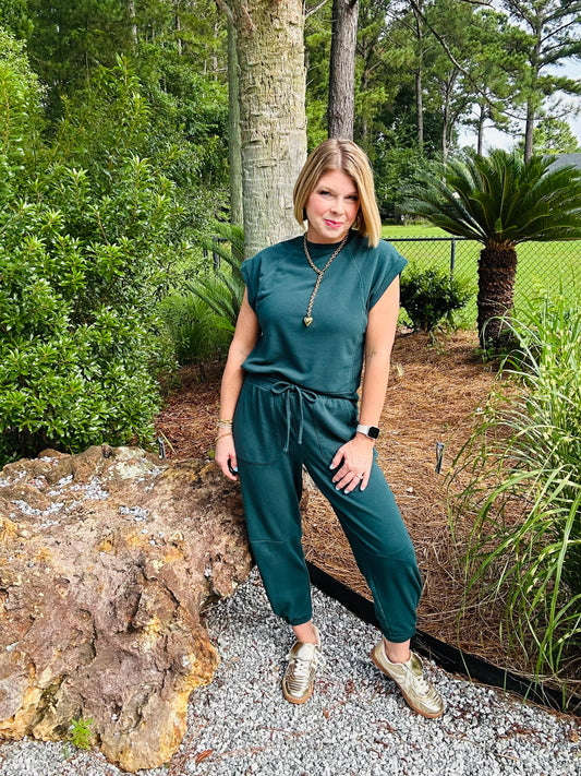 *LAST ONE* Weekender 2 Piece Jogger Set | Evergreen