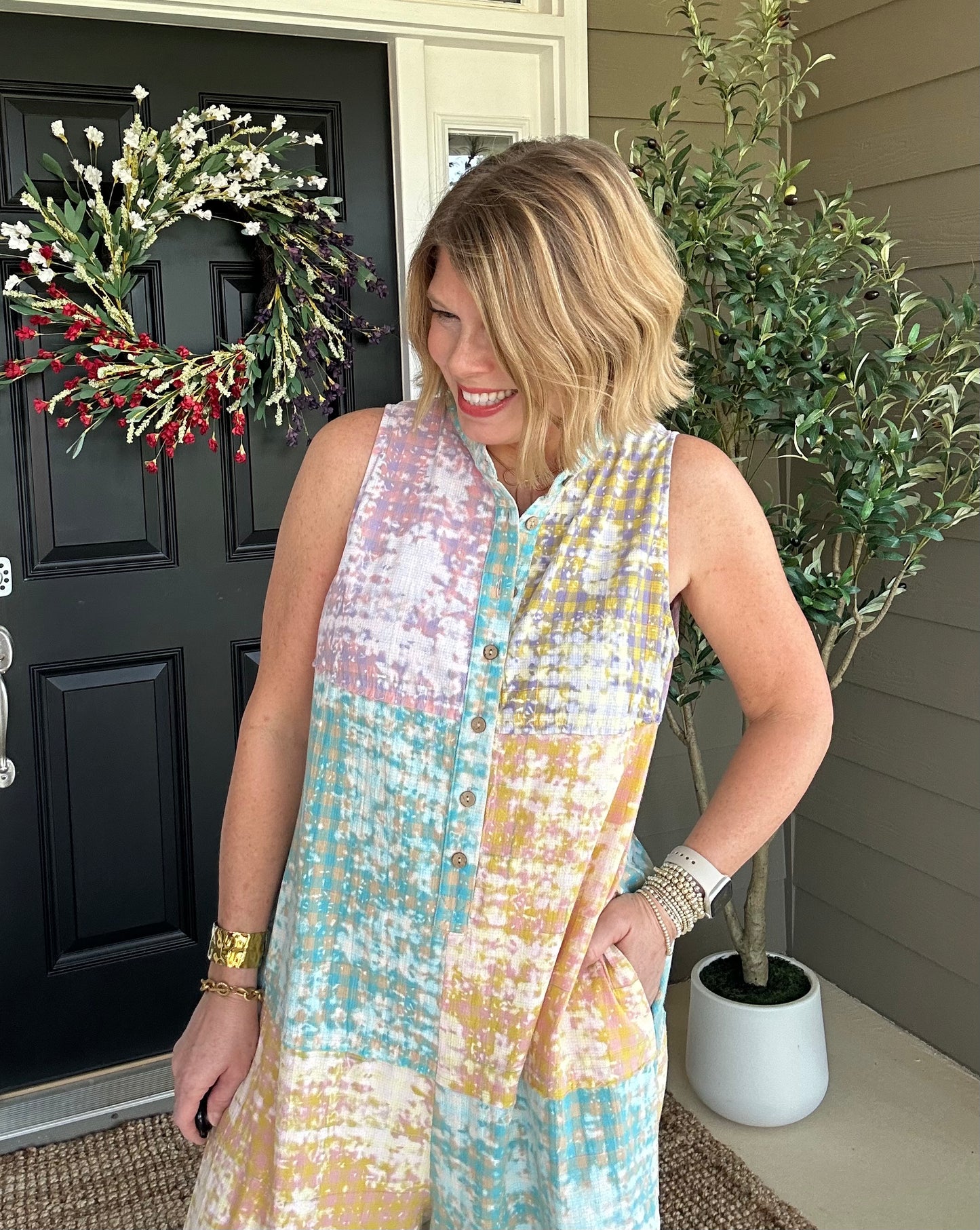 Riverwalk Oversized Jumpsuit | Patchwork
