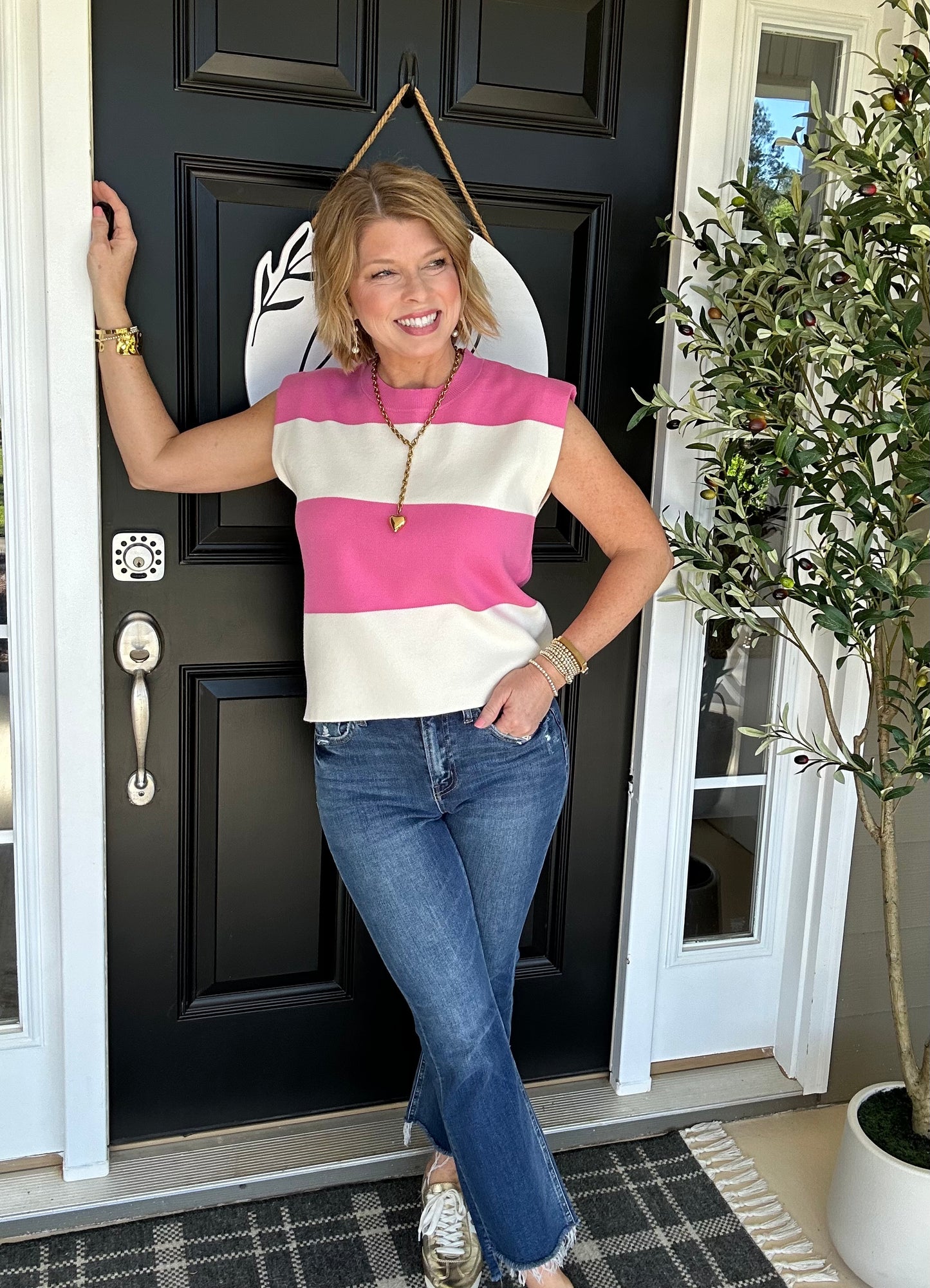 *LAST ONE* Born To Love Sweater Top | Hot Pink