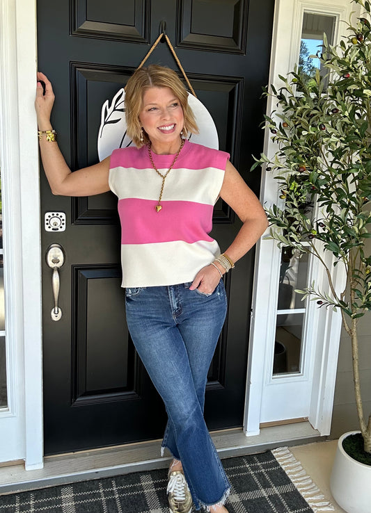 *LAST ONE* Born To Love Sweater Top | Hot Pink