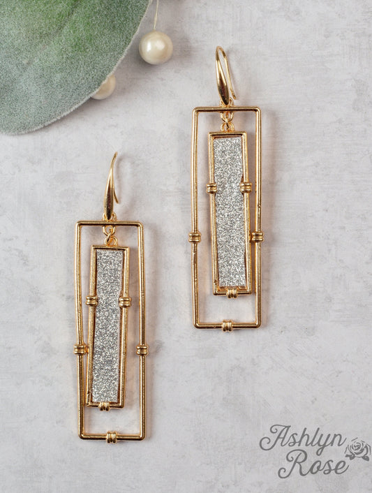 Think Outside The Frame Earrings | Gold & Silver