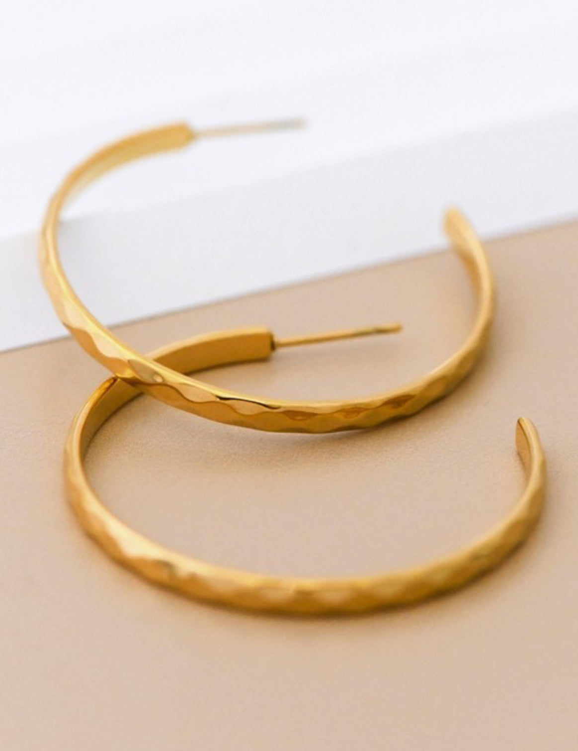 Audrey Gold Hoops | Waterproof