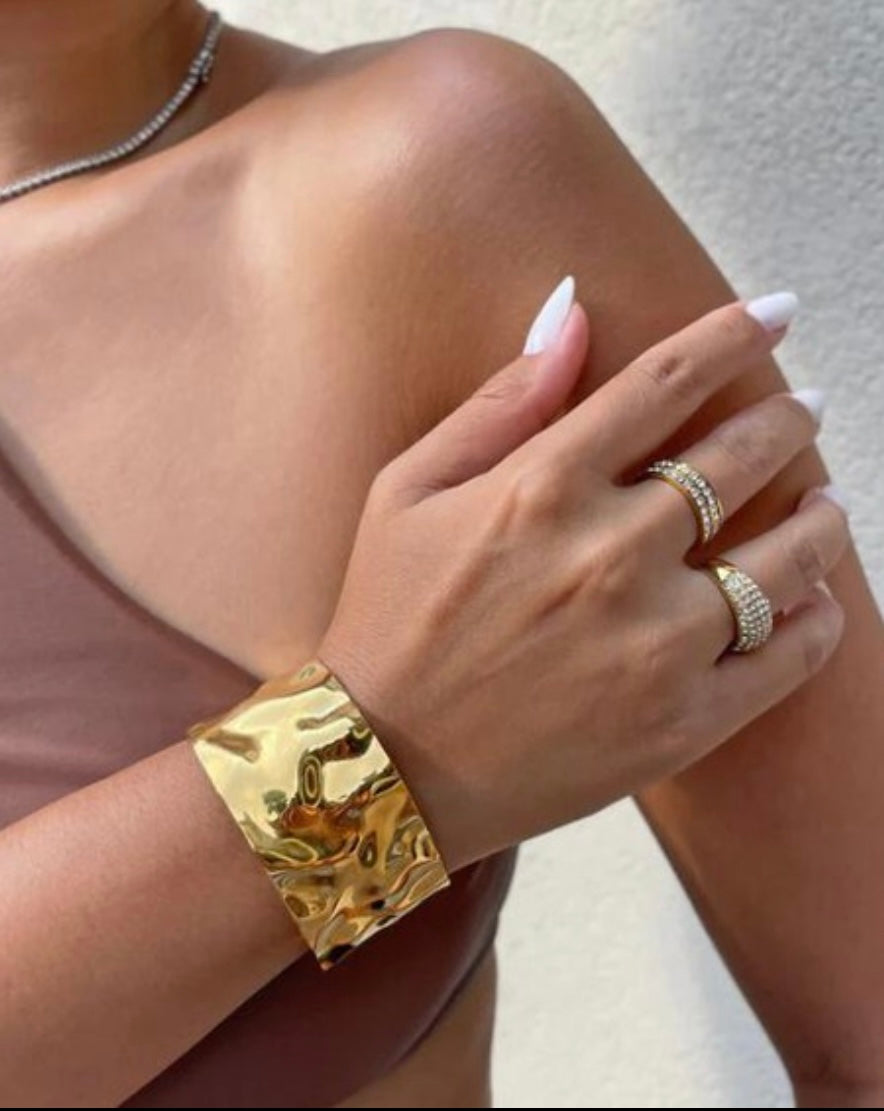 Shine Bright Gold Cuff Bracelet | Tarnish Resistant