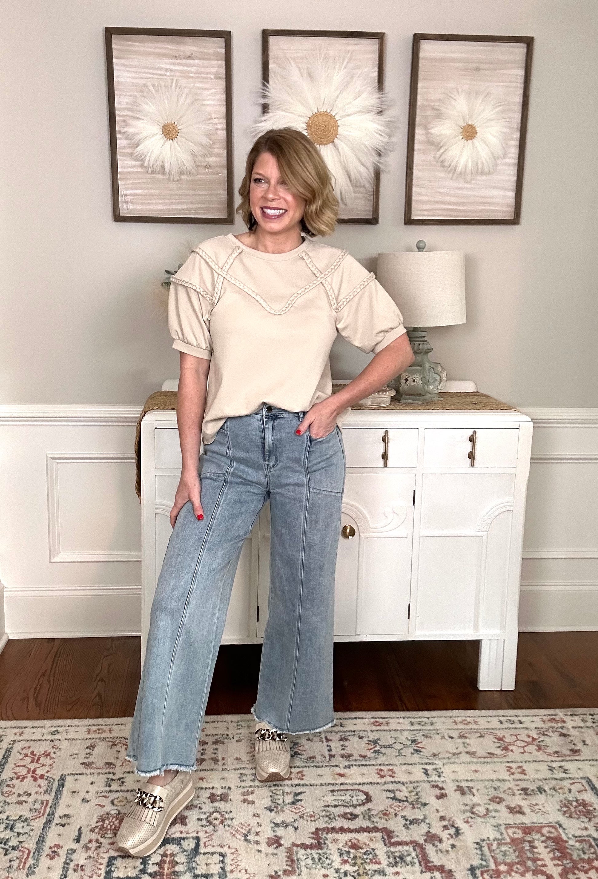 Step It Up Wide Leg Denim - The Sassy Rack