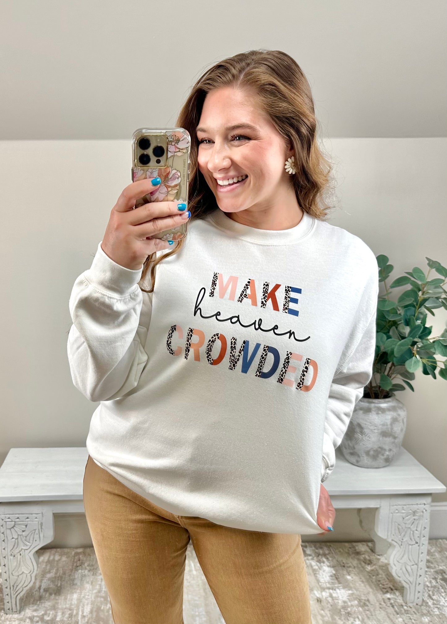 Make Heaven Crowded Sweatshirt | Ivory