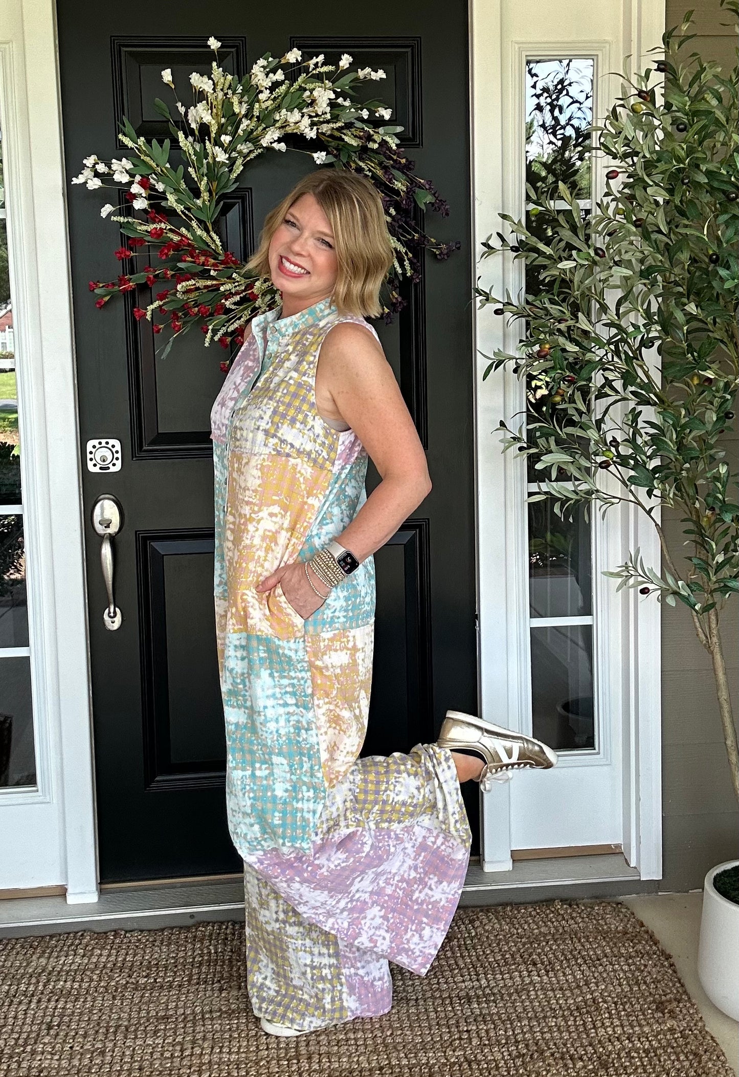 Riverwalk Oversized Jumpsuit | Patchwork