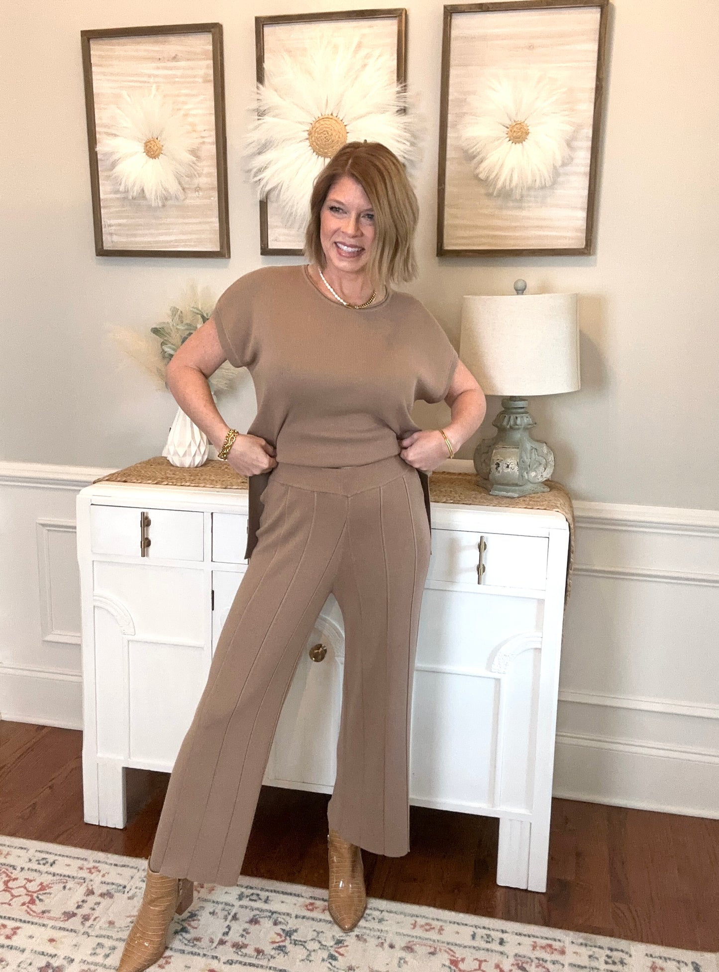 Kick It In Neutral Sweater Set | Mocha