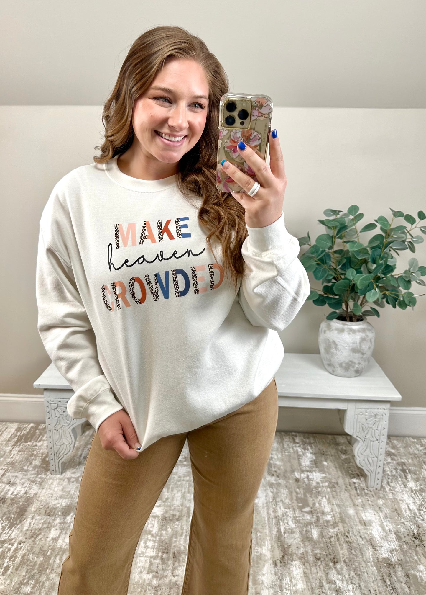 Make Heaven Crowded Sweatshirt | Ivory