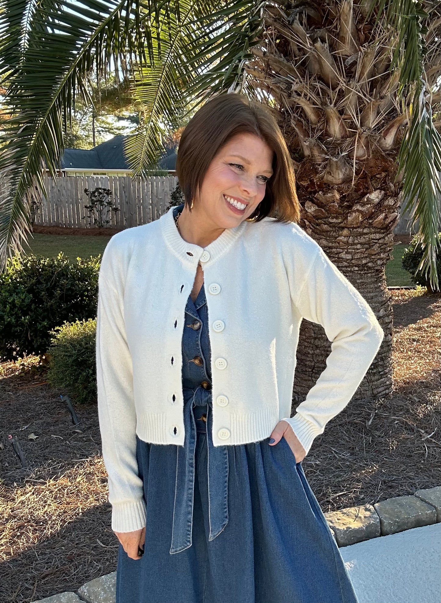 The Denver Classic Cardi | Ivory