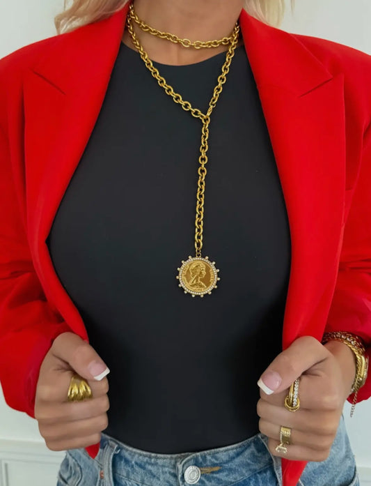Gold Coin Wrap Necklace | Water Resistant