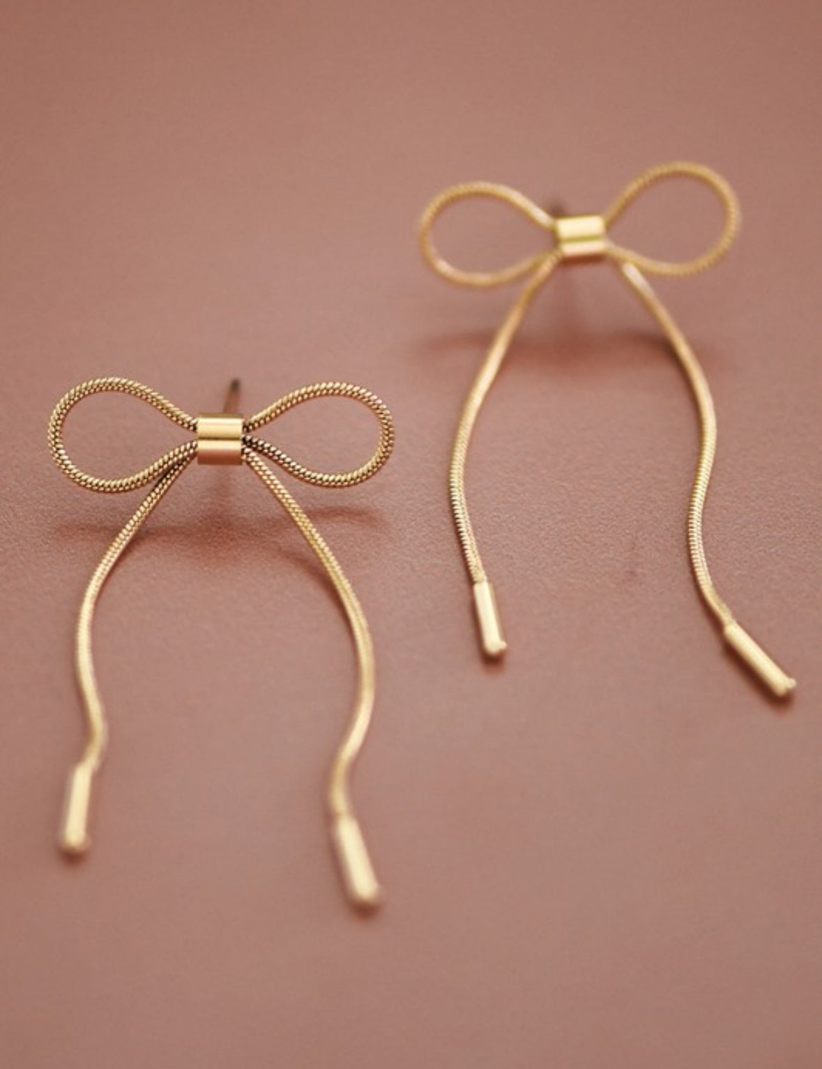 Bella Gold Bow Earrings | Waterproof