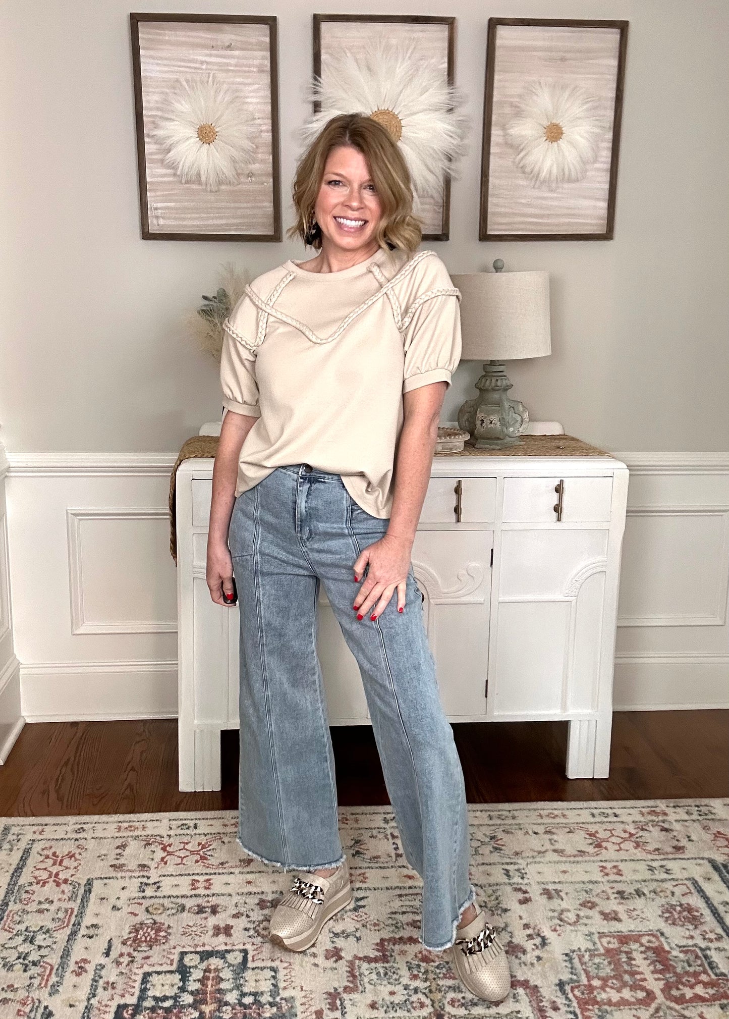 Step It Up Wide Leg Denim - The Sassy Rack