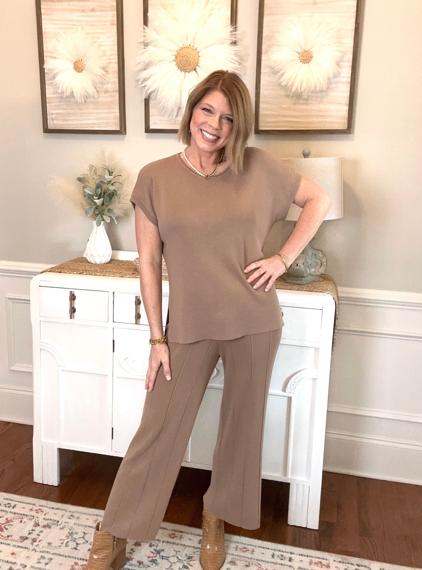 Kick It In Neutral Sweater Set | Mocha