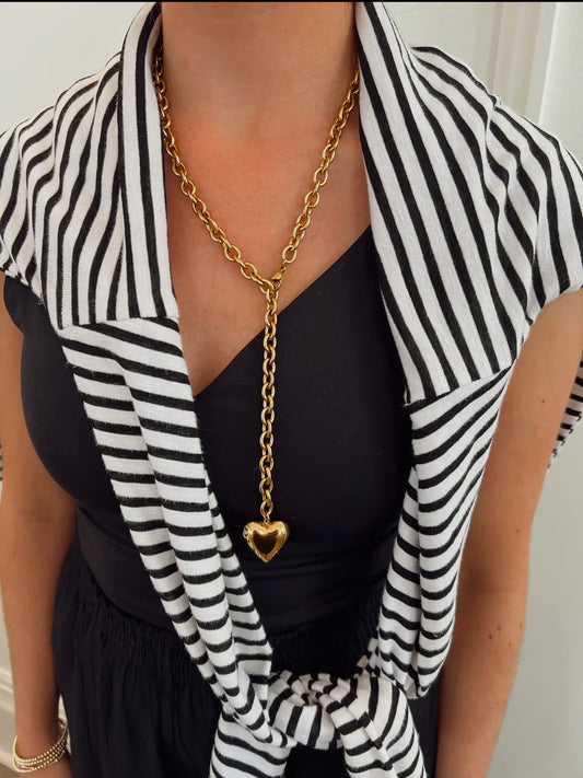 *LAST ONE* Gold XL Heart Necklace | Water Resistant