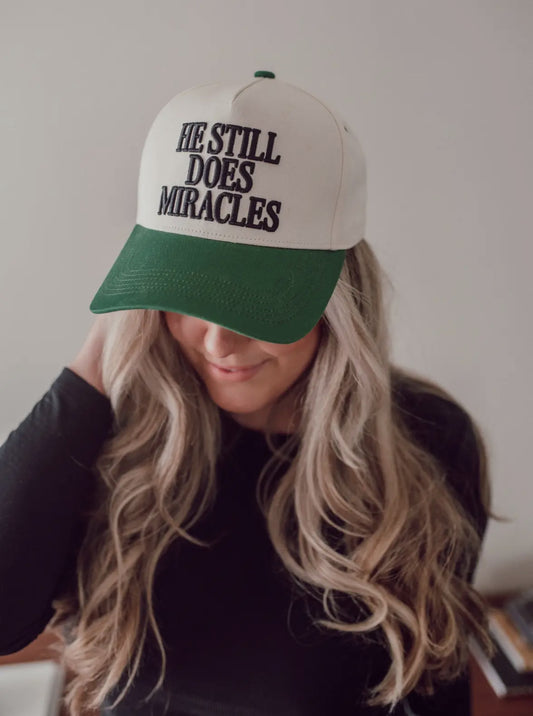 *LAST ONE* He Still Does Miracles Trucker Hat | Green