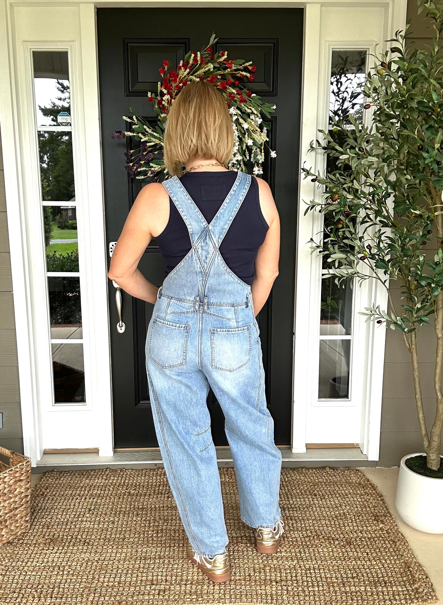 Denim Barrel Overalls | Lt. Wash