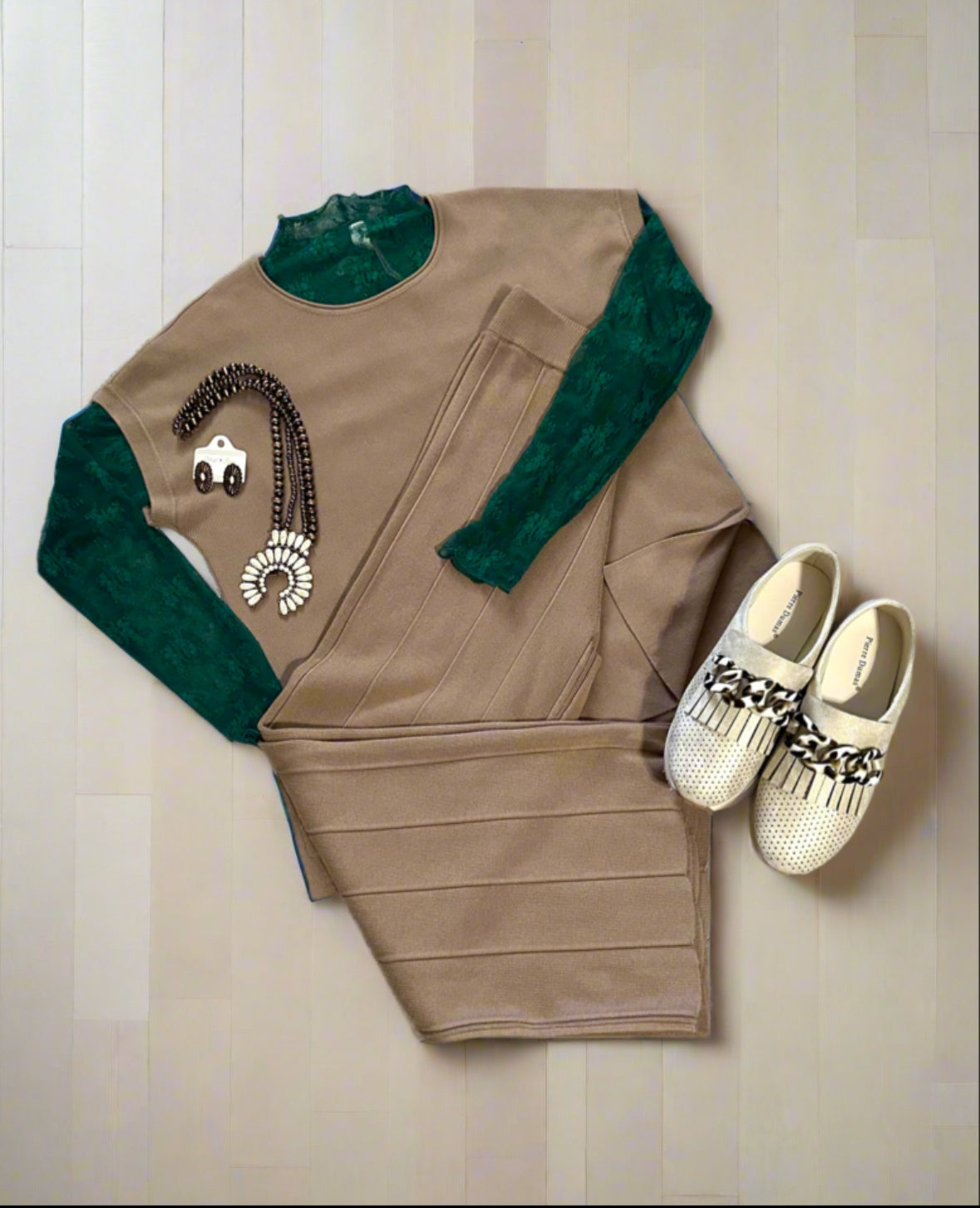 Kick It In Neutral 2 Piece Sweater Set | Mocha - The Sassy Rack