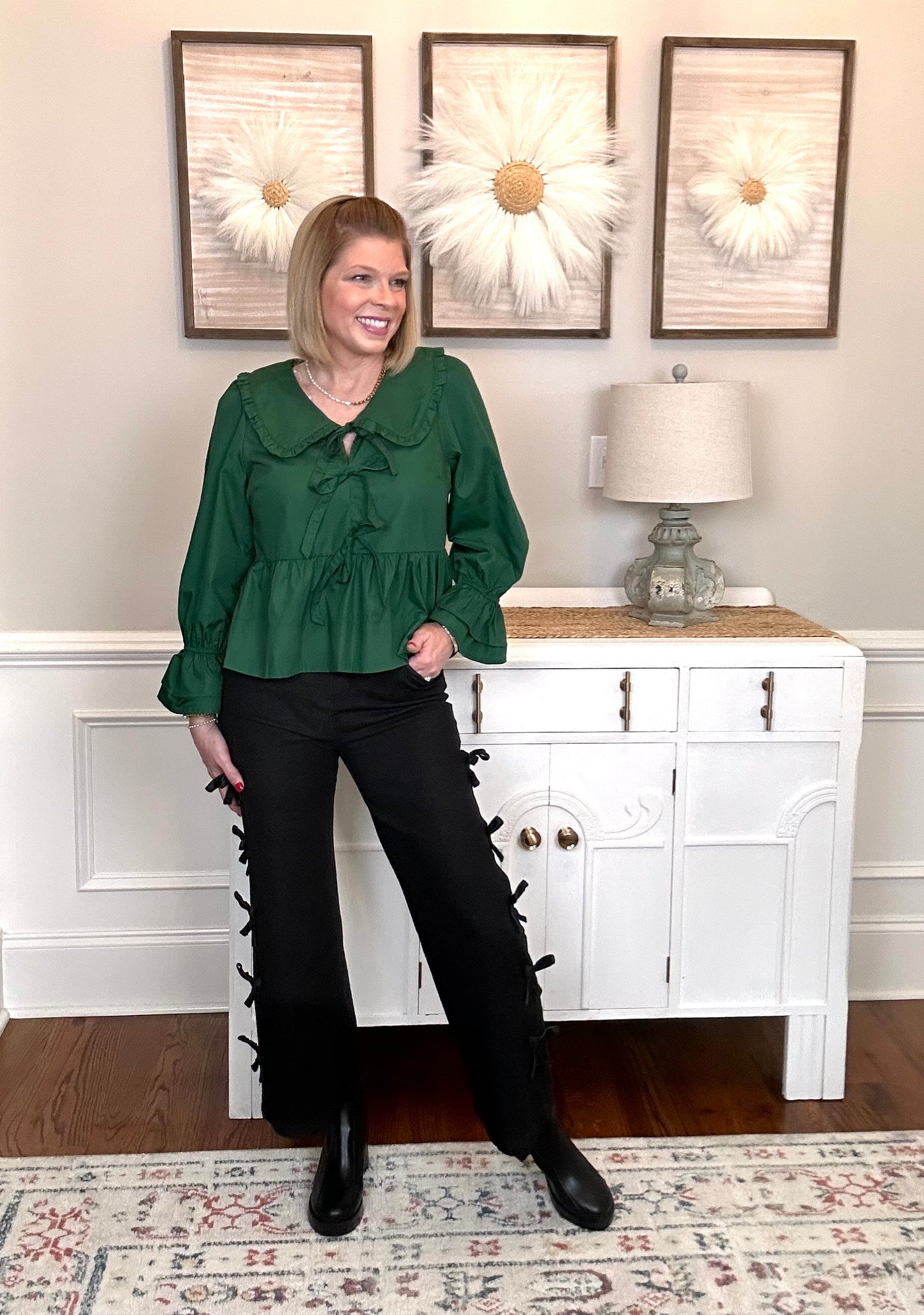 The Ginger Peplum Top | Emerald Green - The Sassy Rack