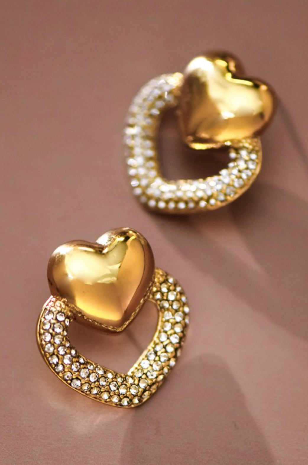 *LAST ONE* Double Heart Studs | Water Resistant