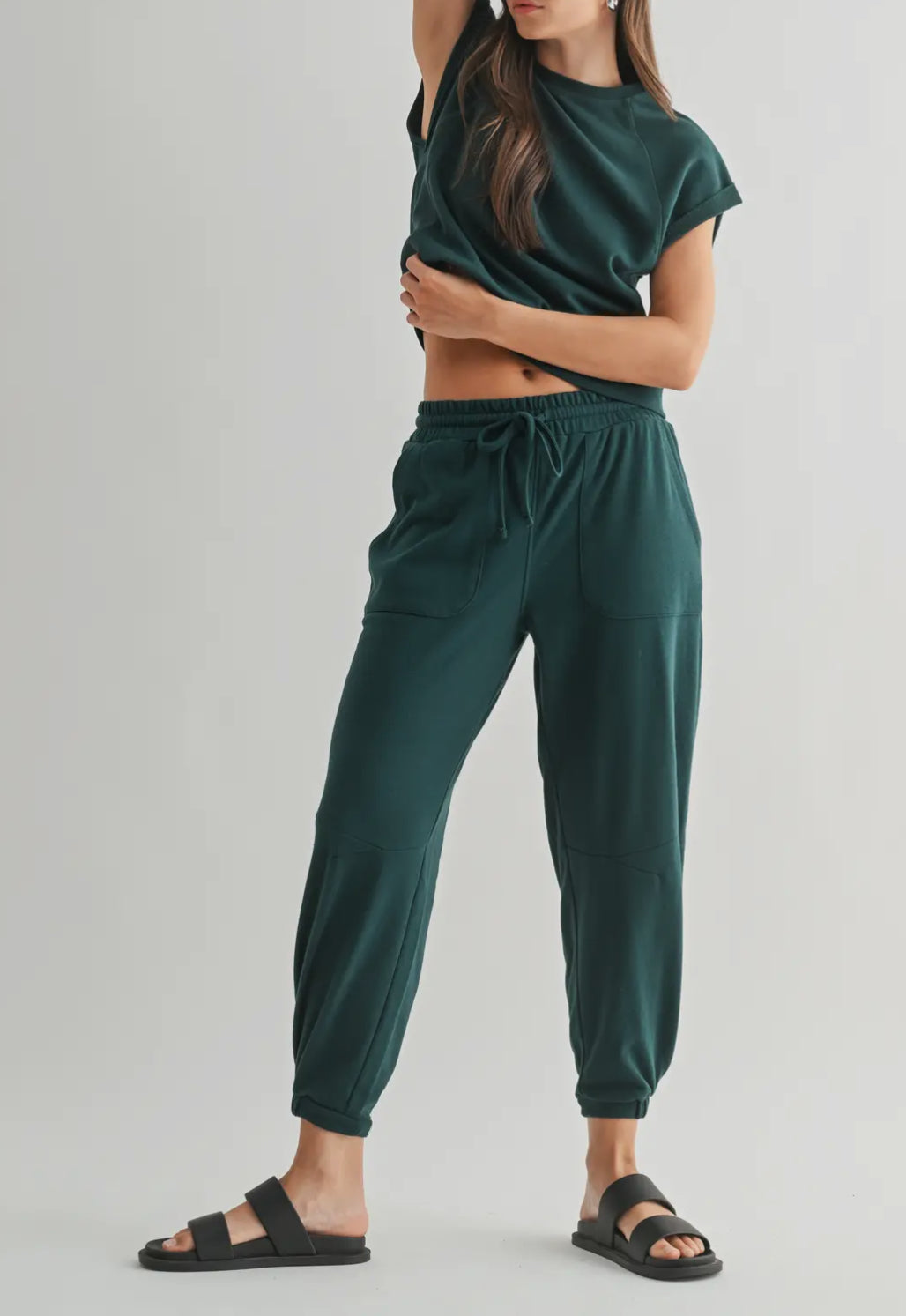 *LAST ONE* Weekender 2 Piece Jogger Set | Evergreen