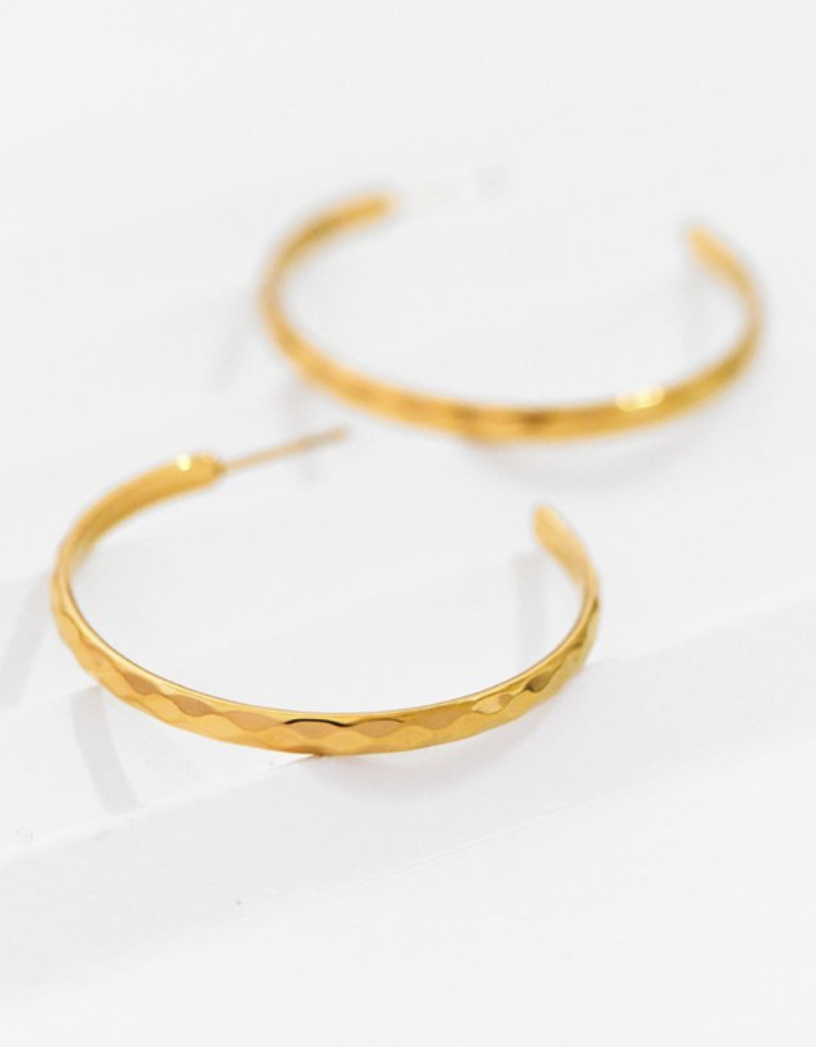 Audrey Gold Hoops | Waterproof