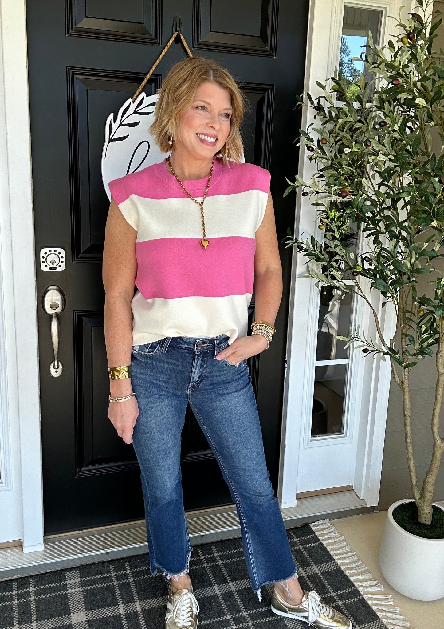 *LAST ONE* Born To Love Sweater Top | Hot Pink