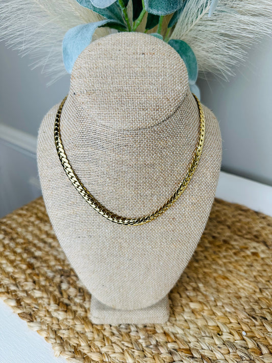 Essential Gold Chain Link Necklace | Waterproof