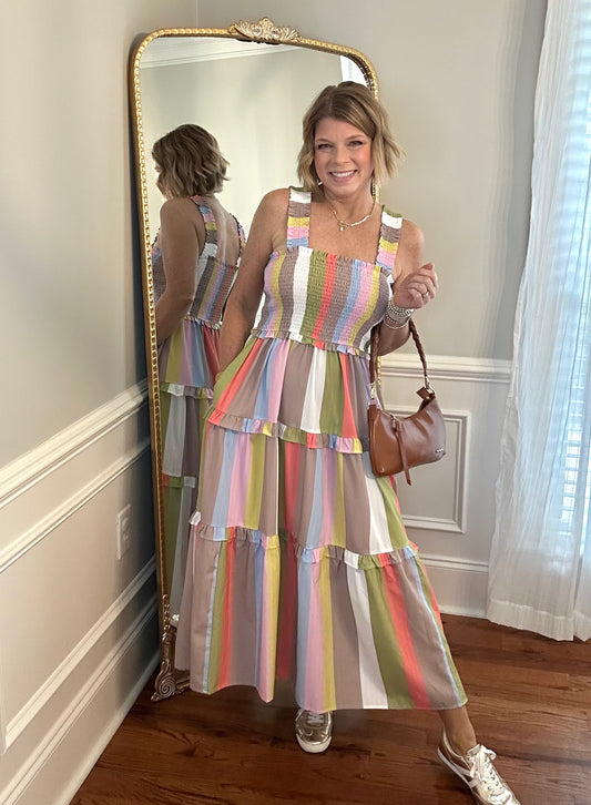 *LAST ONE* Sail Away Midi Dress | Multi