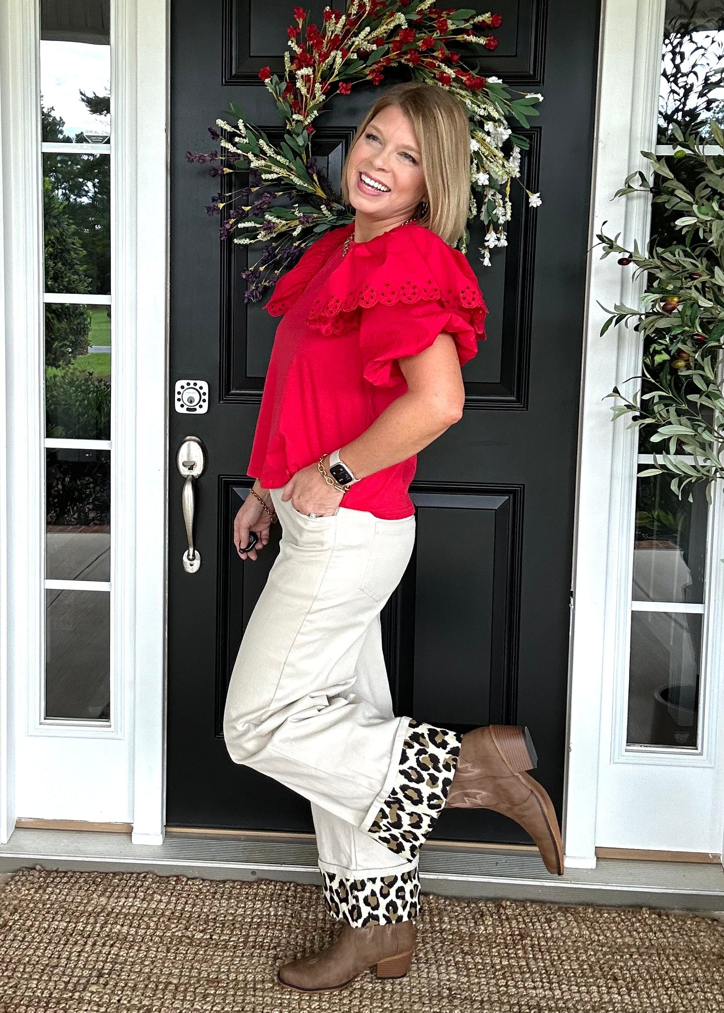 Fierce Wide Leg Cuffed Pant