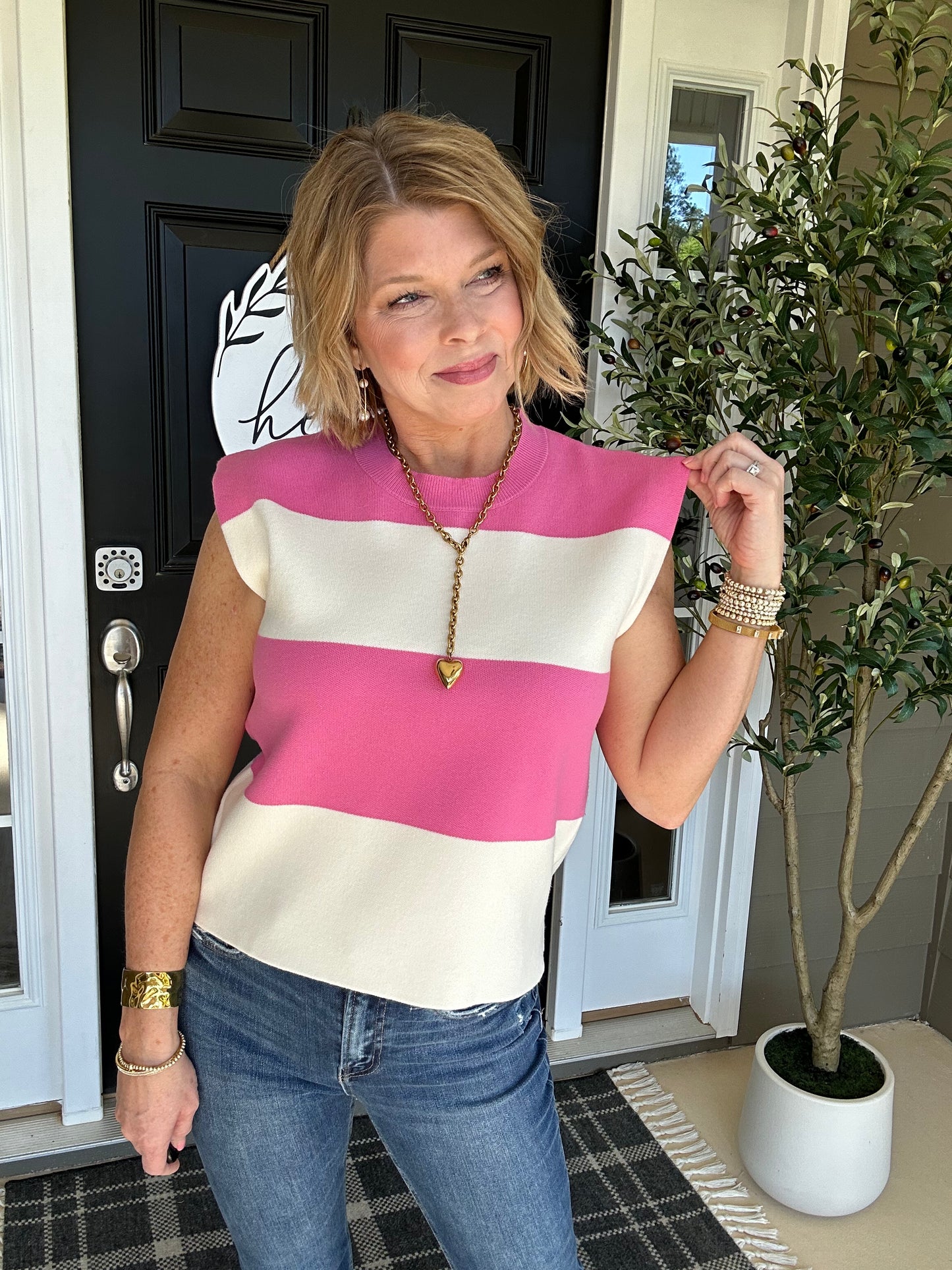 *LAST ONE* Born To Love Sweater Top | Hot Pink