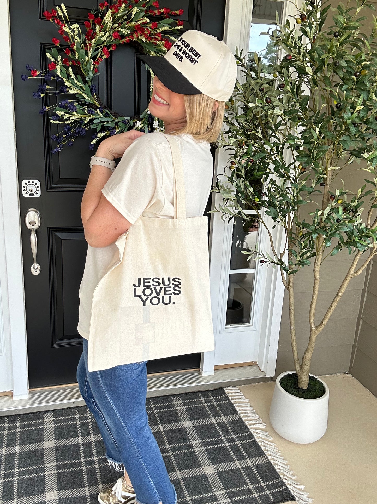 Jesus Loves You Canvas Tote Bag