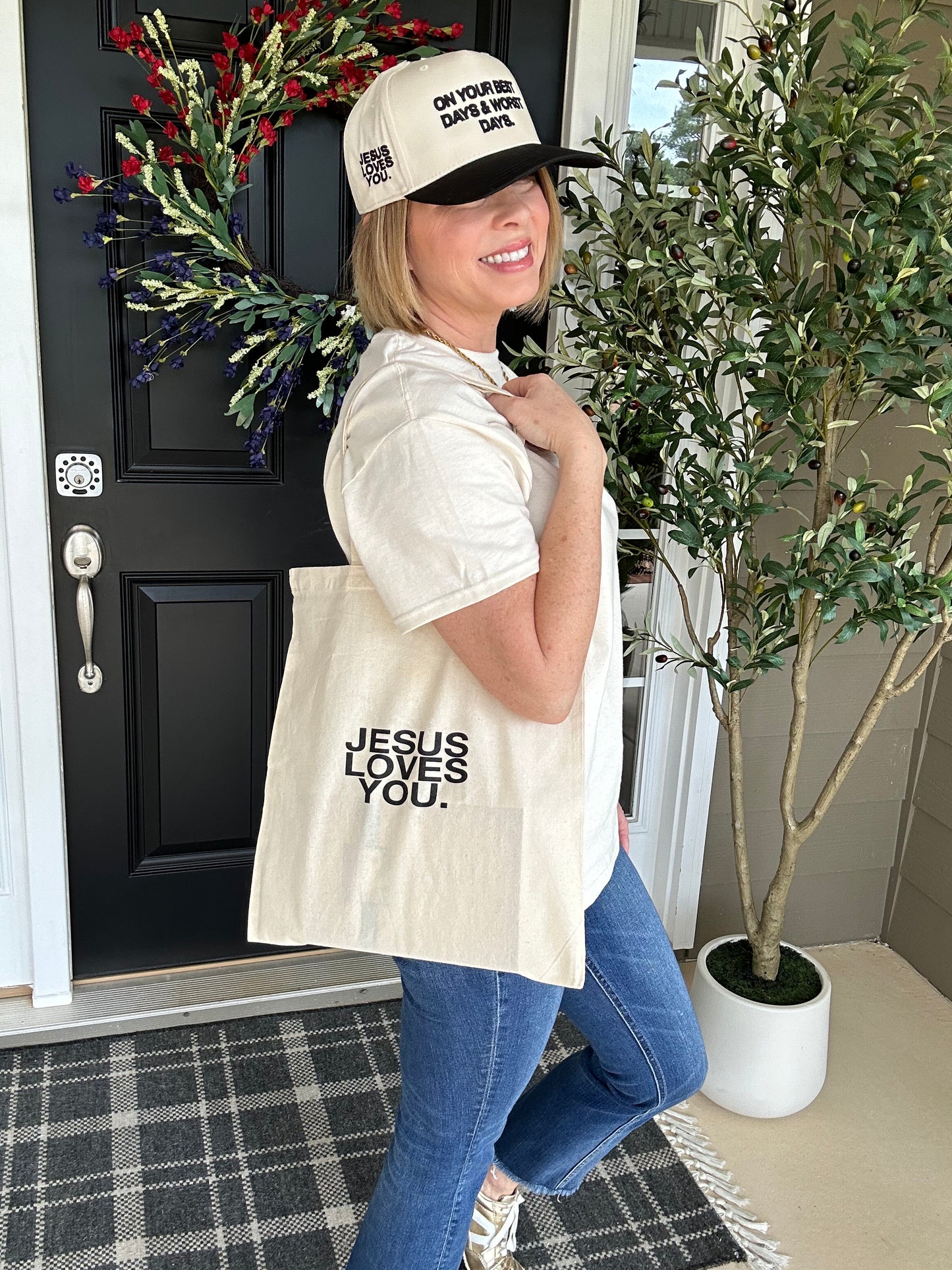 Jesus Loves You Canvas Tote Bag